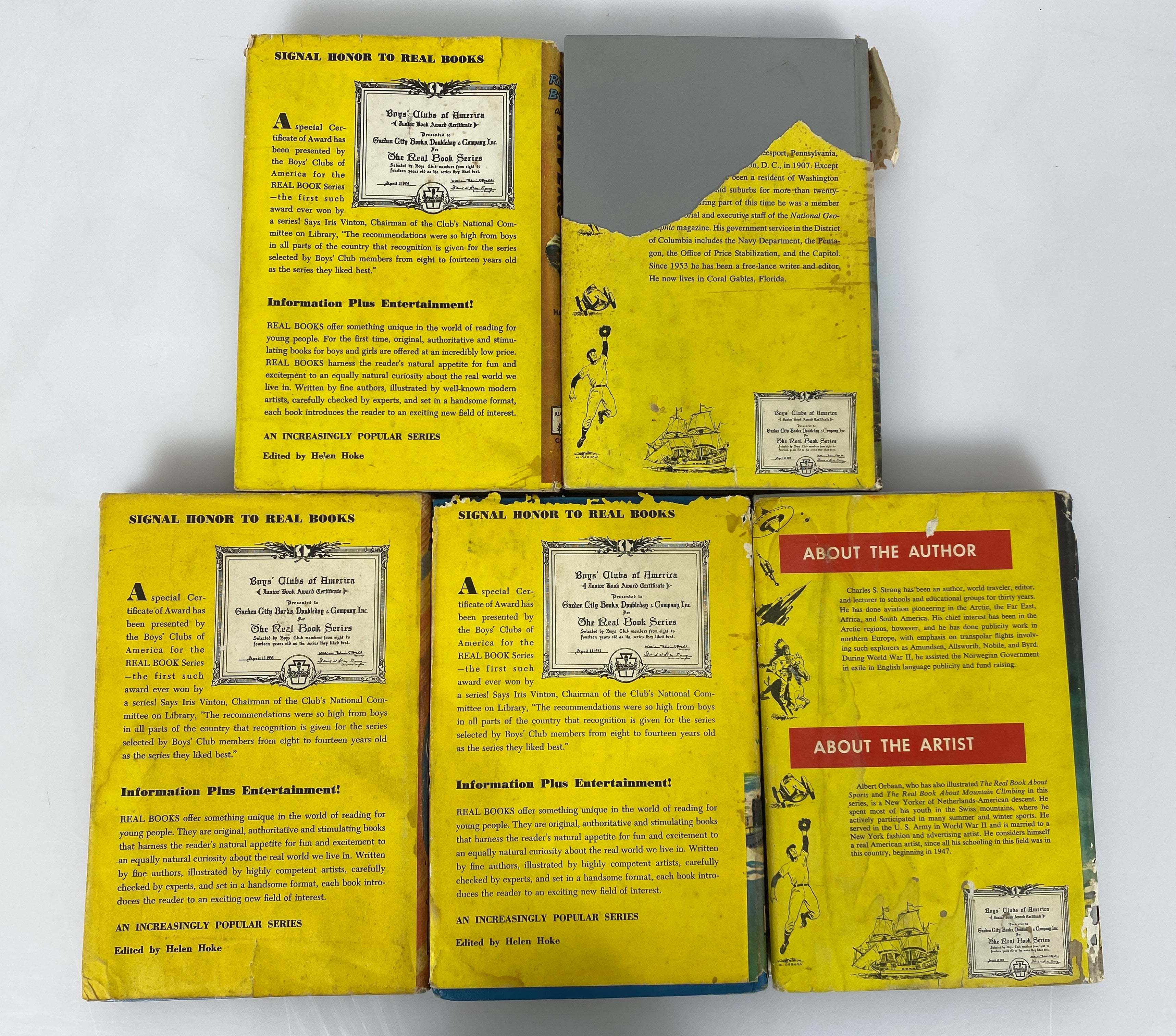 5 Vtg The Real Book About...Space/Submarines/Rivers/The Antarctic/Capital HCDJ