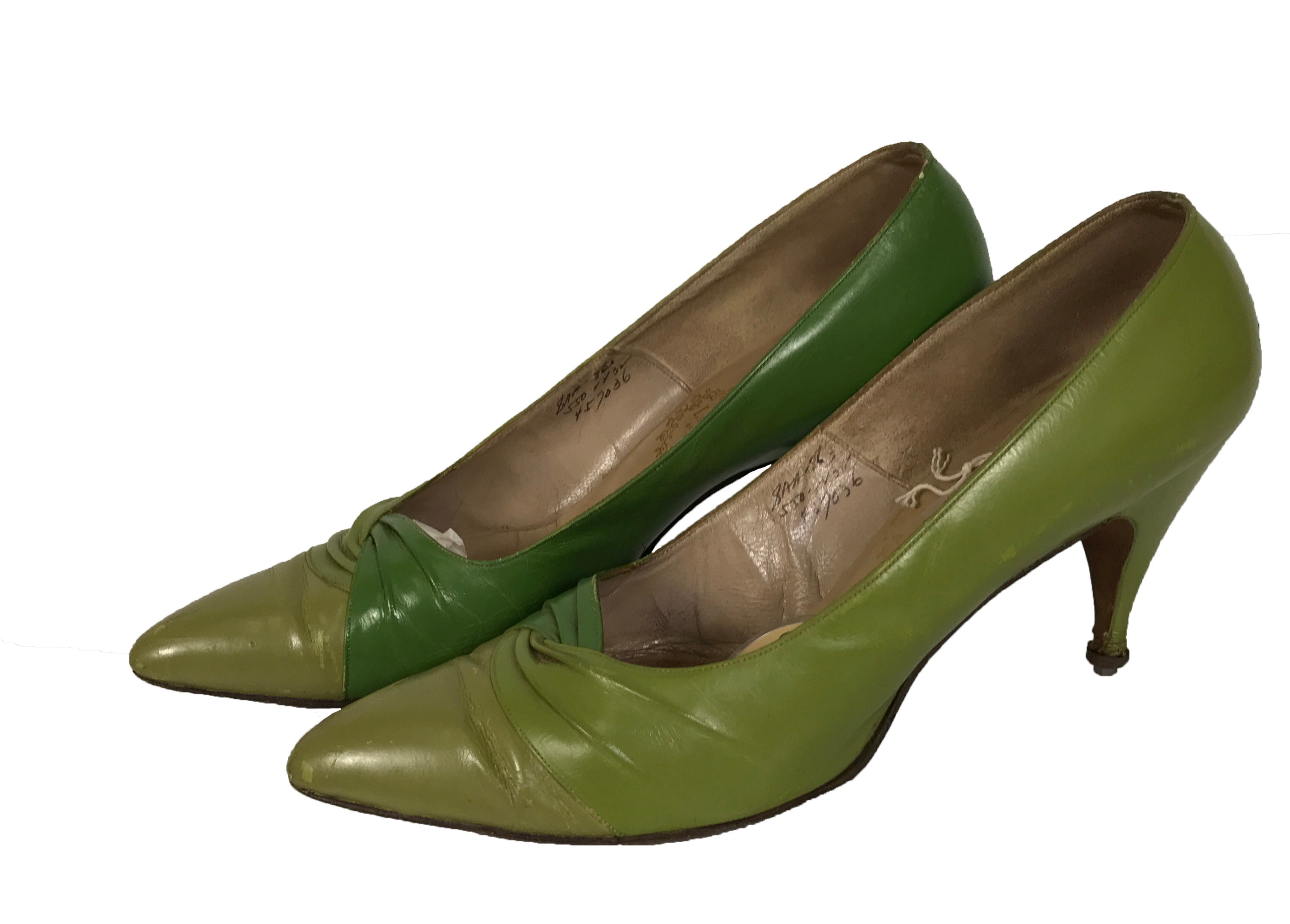 Vintage 50's Green I Miller Heels Women's Size 7.5