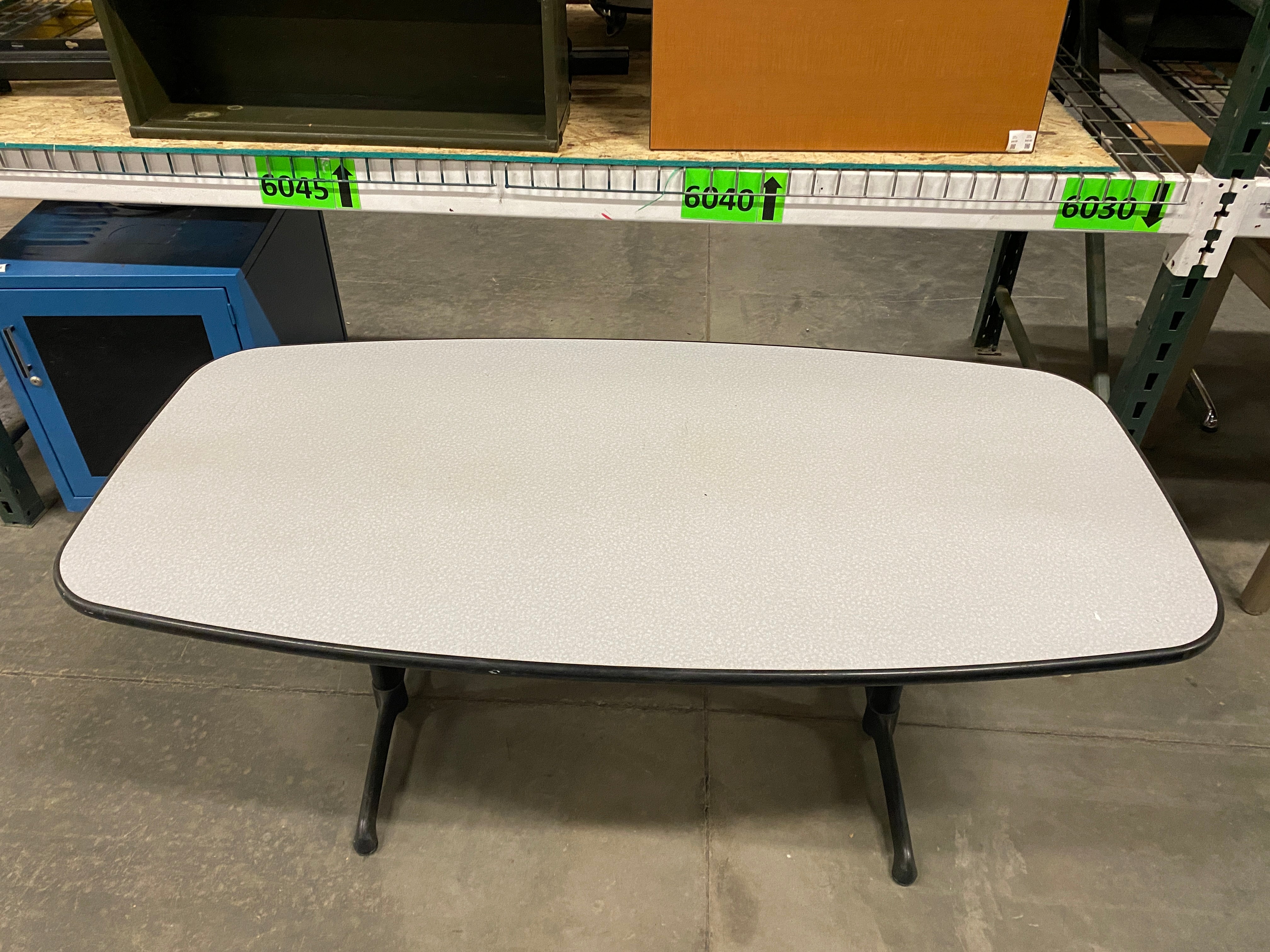 Gray Oval Table