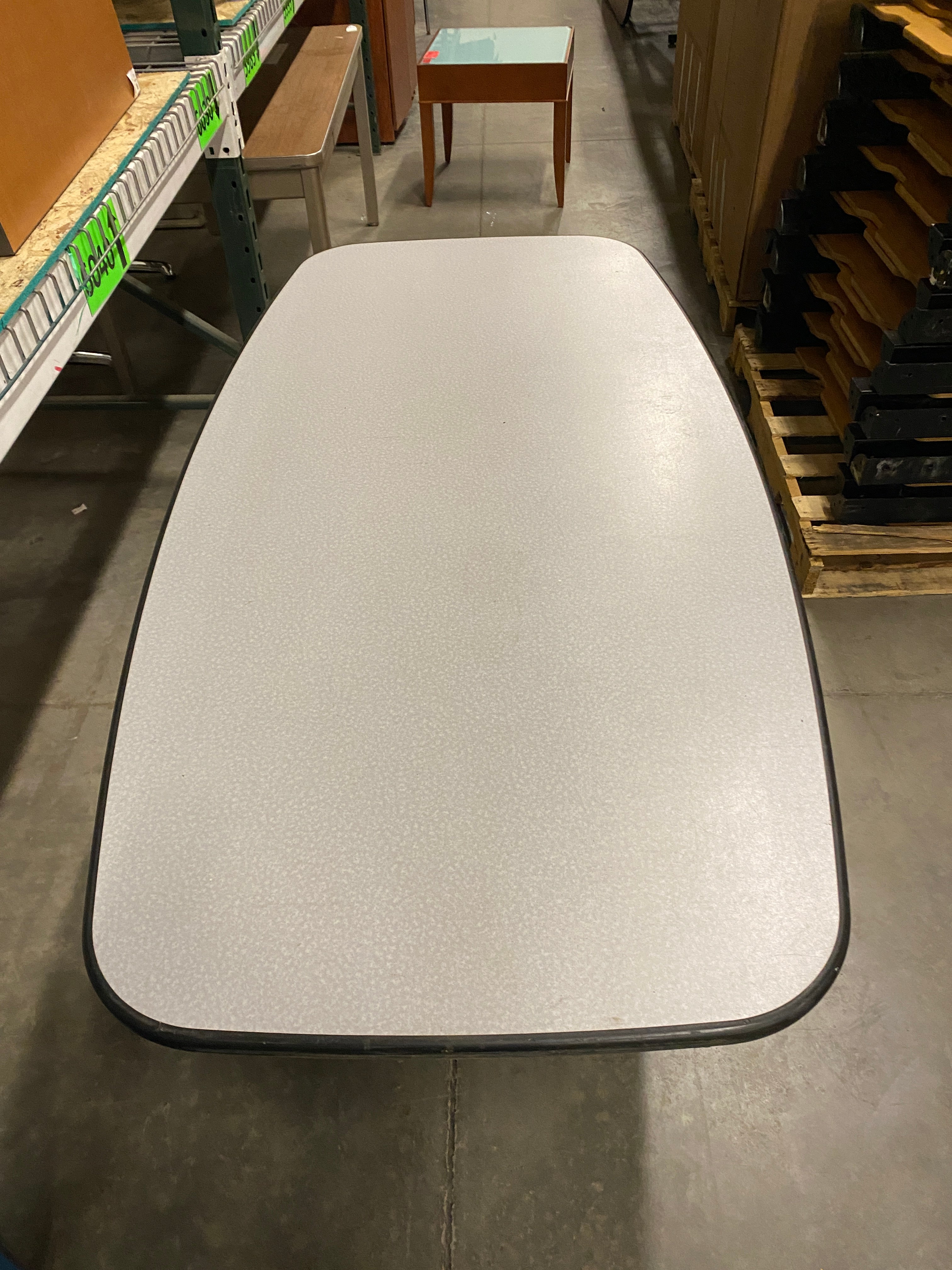 Gray Oval Table