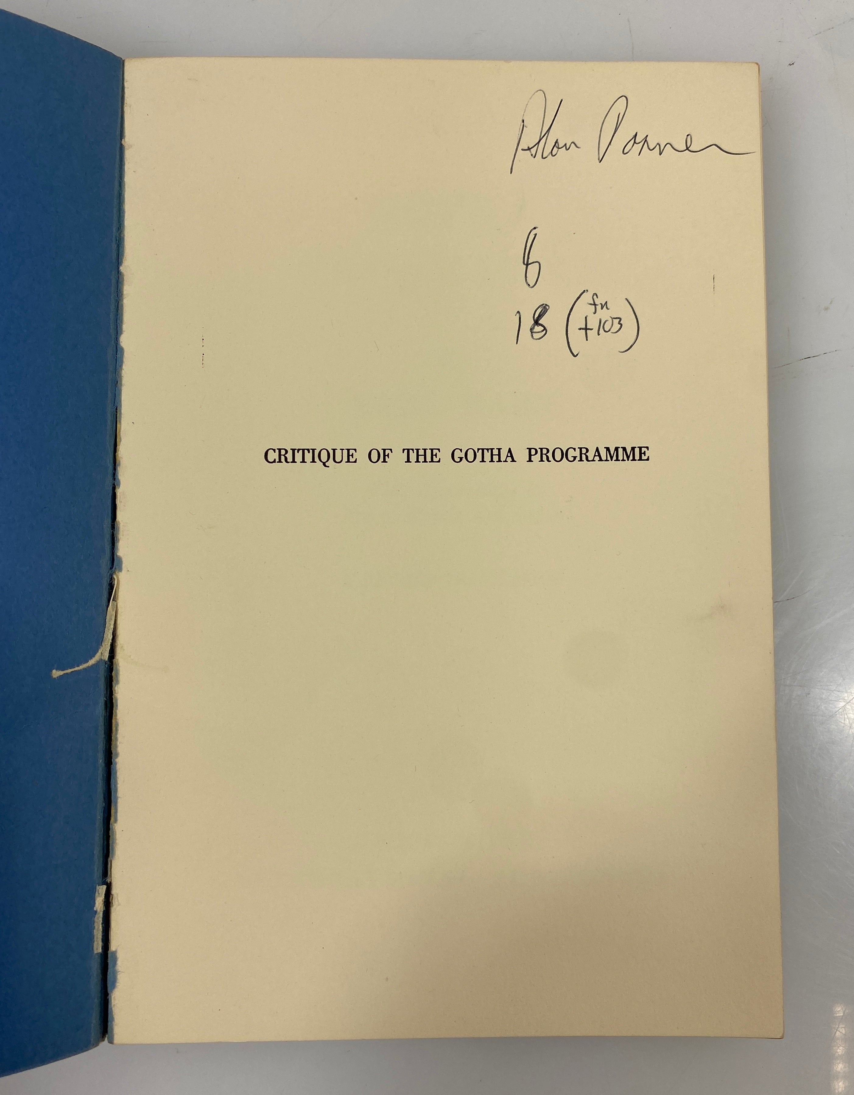 3 Karl Marx: For Beginners/The 18th Brumaire/Critique of the Gotha Programme SC