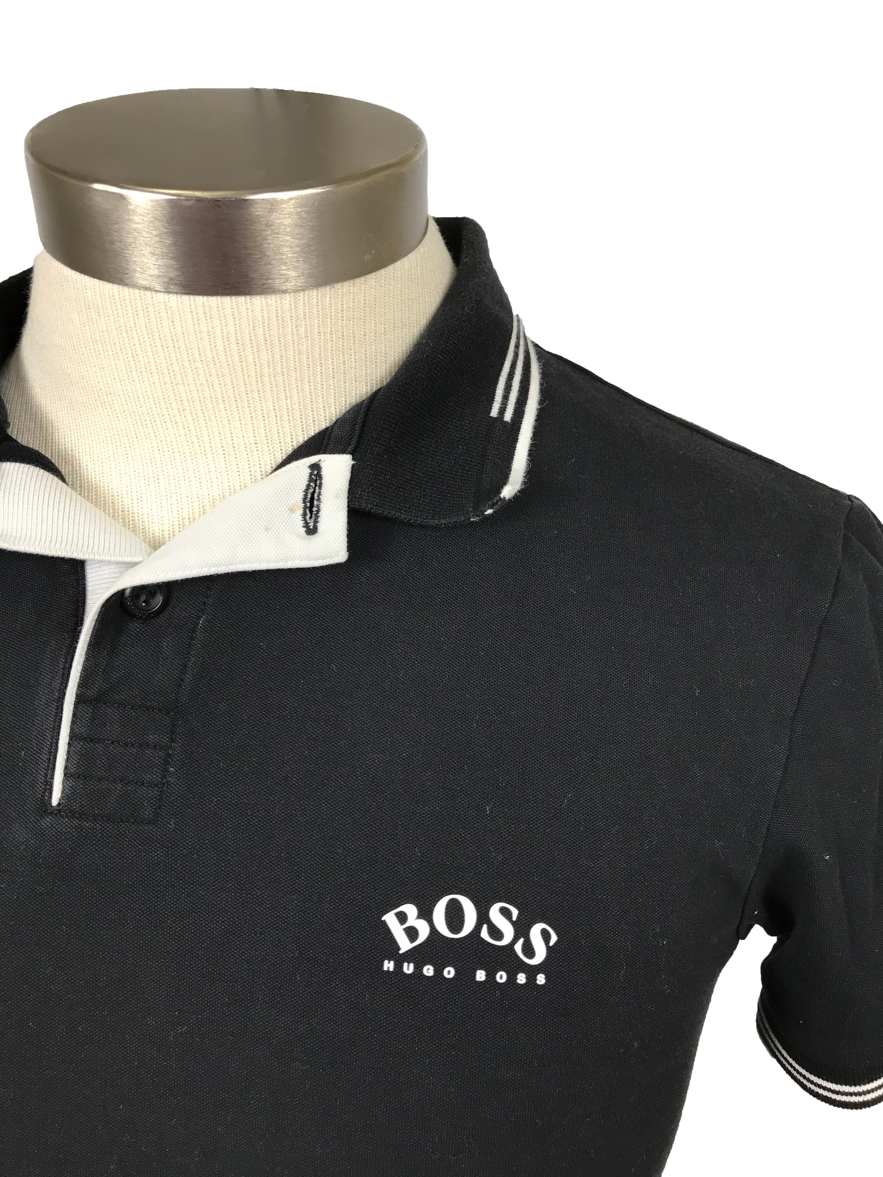 Hugo Boss Slim-Fit Black Polo Men's Size Small