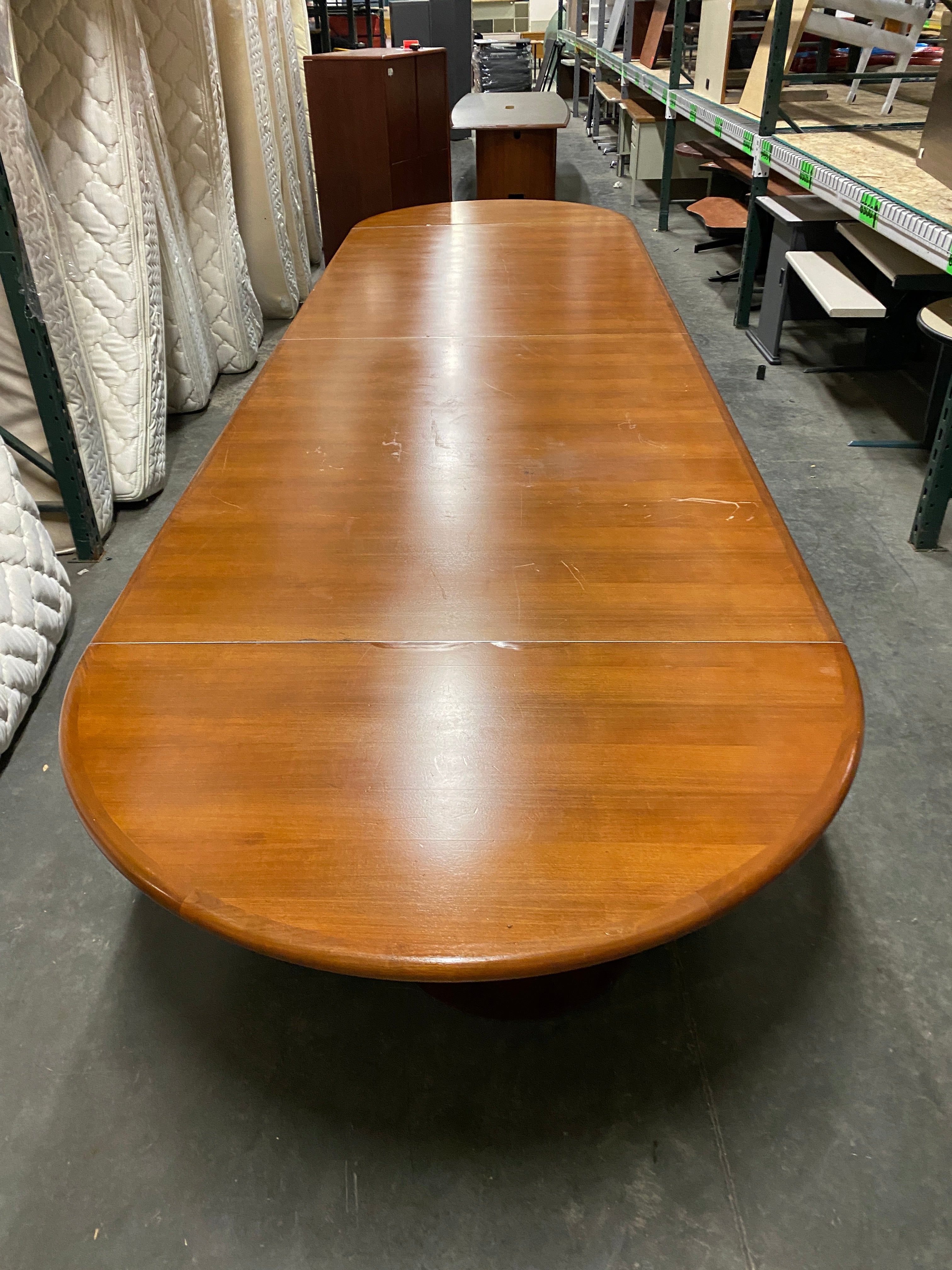 Dark Wood Large Conference Table