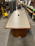 Grey and Wood Conference Table