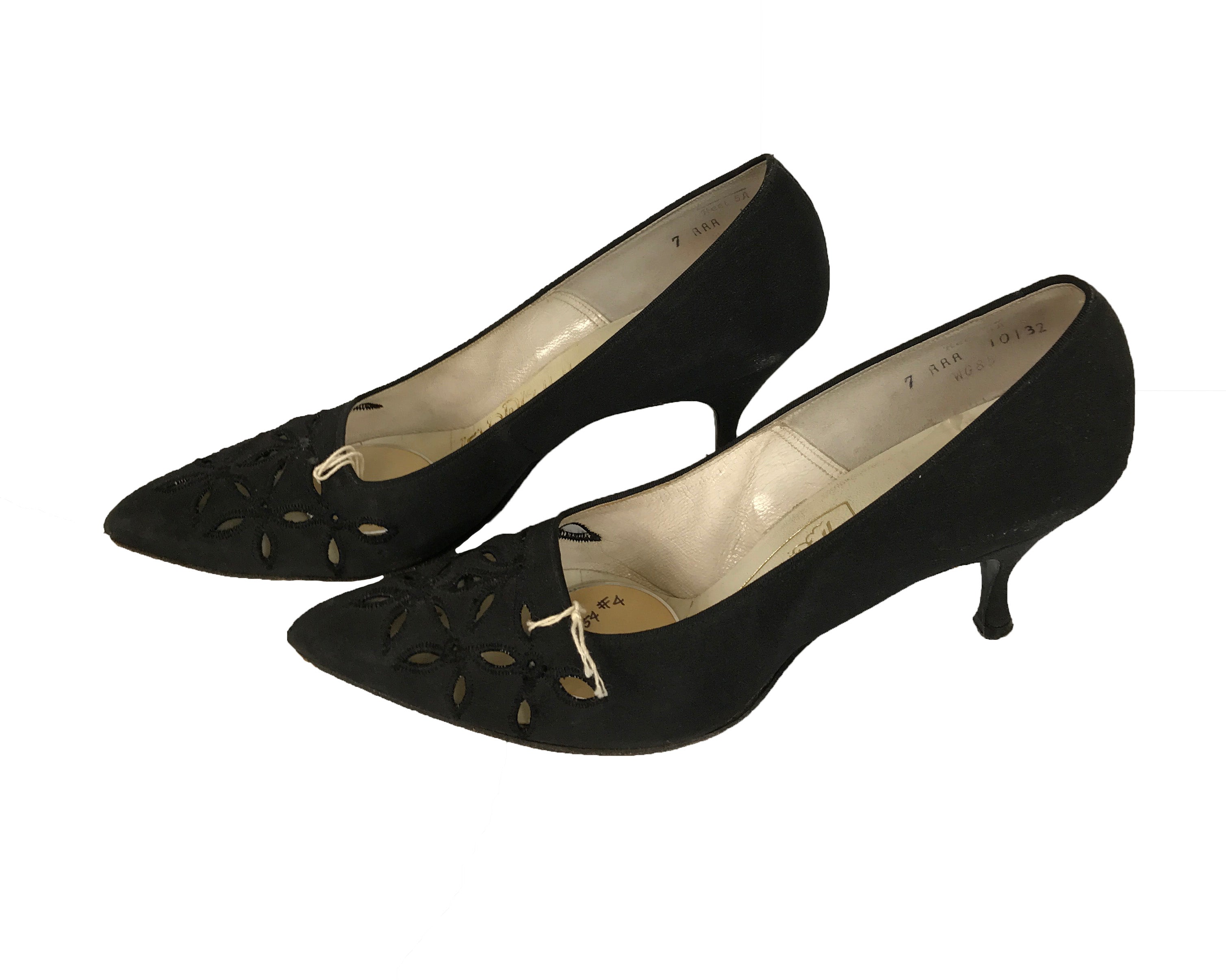 Vintage Maurice Lansing Black Heels Women's Size 7