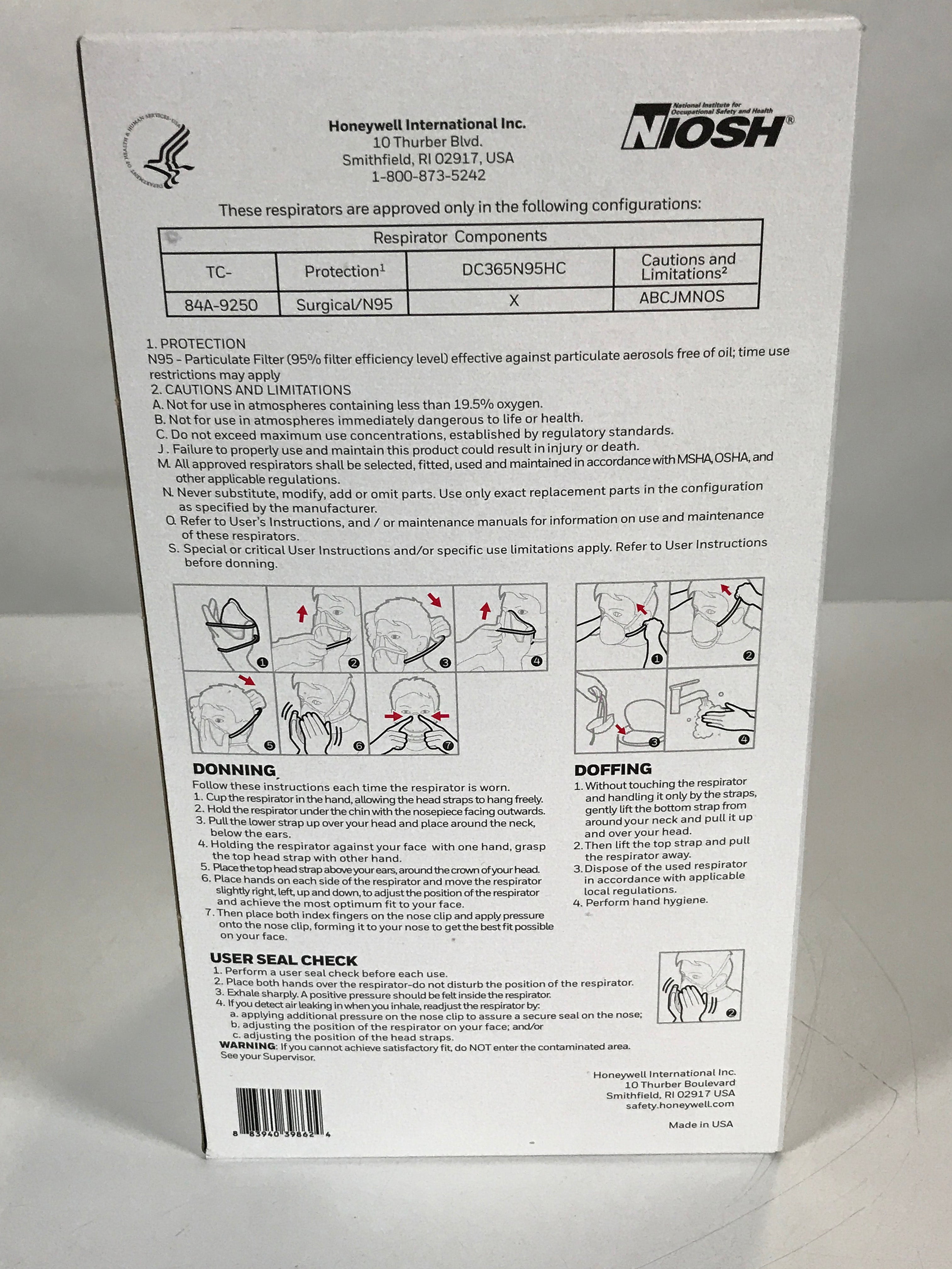 Honeywell Surgical N95 Respirator – Pack of 20