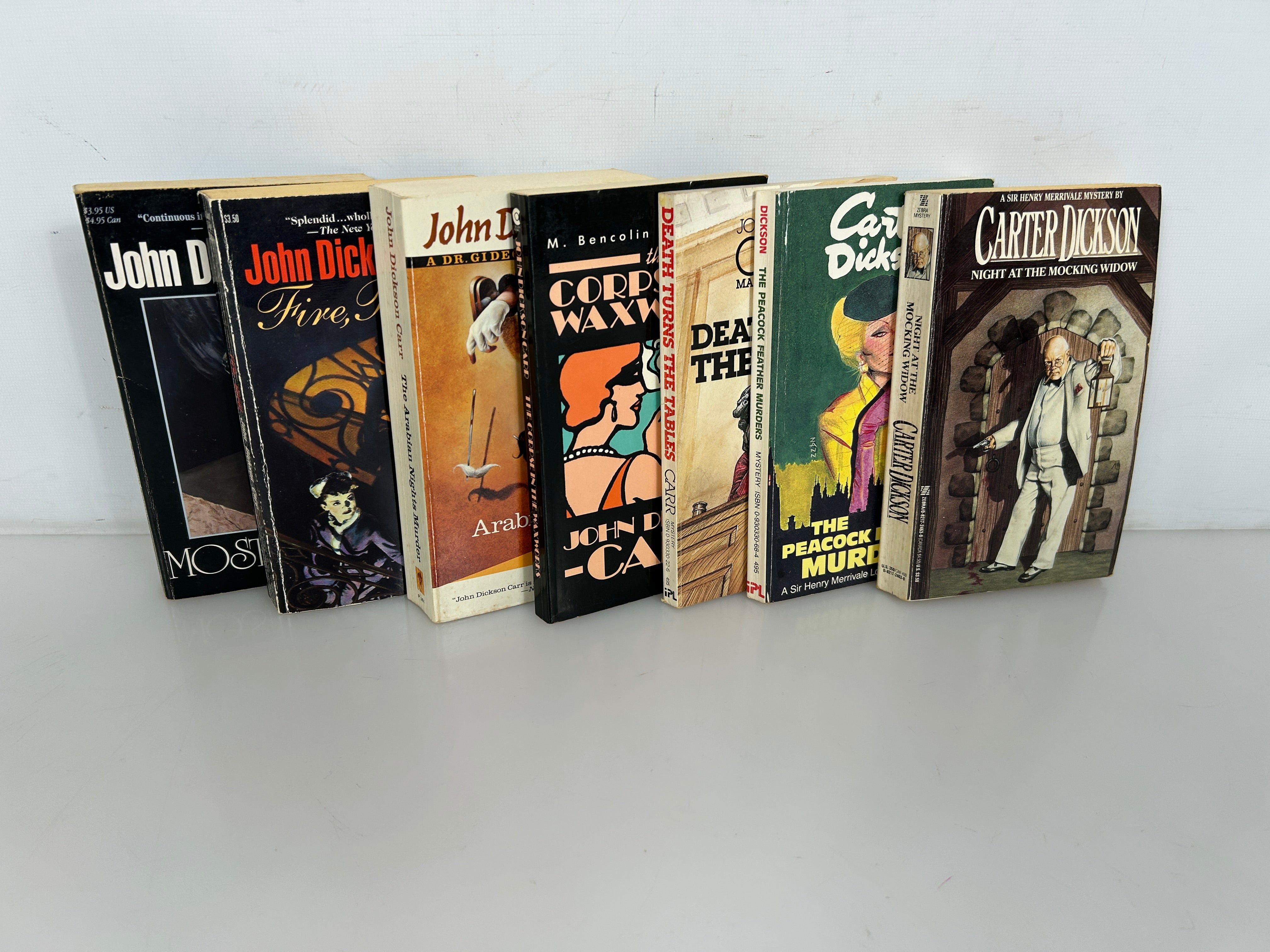 Lot of 7 John Dickson Carr/Carter Dickson Mysteries