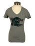 Nike Michigan State University Gray V-Neck T-Shirt Women's Size Medium
