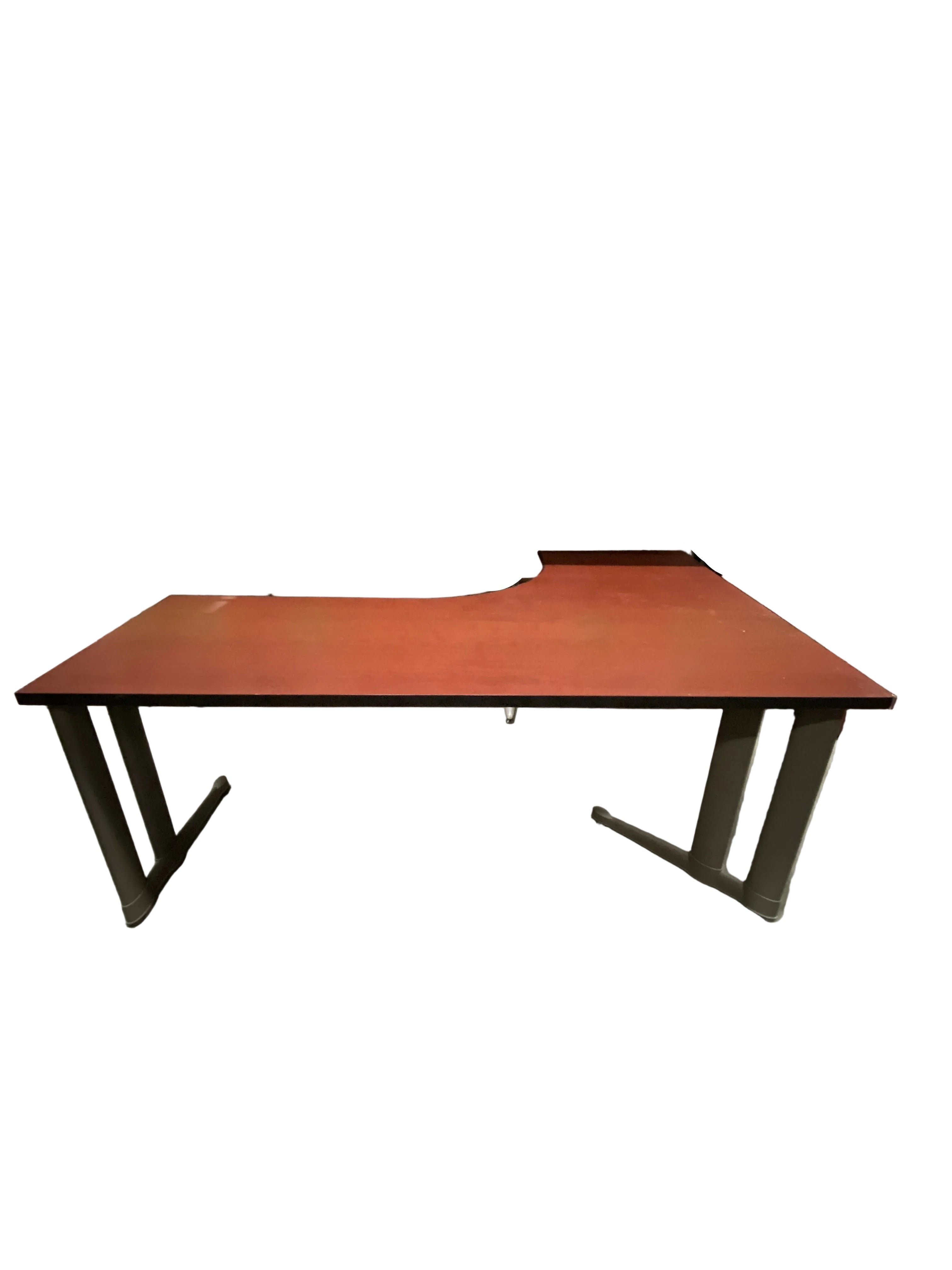 Red Oak L-Shaped Desk