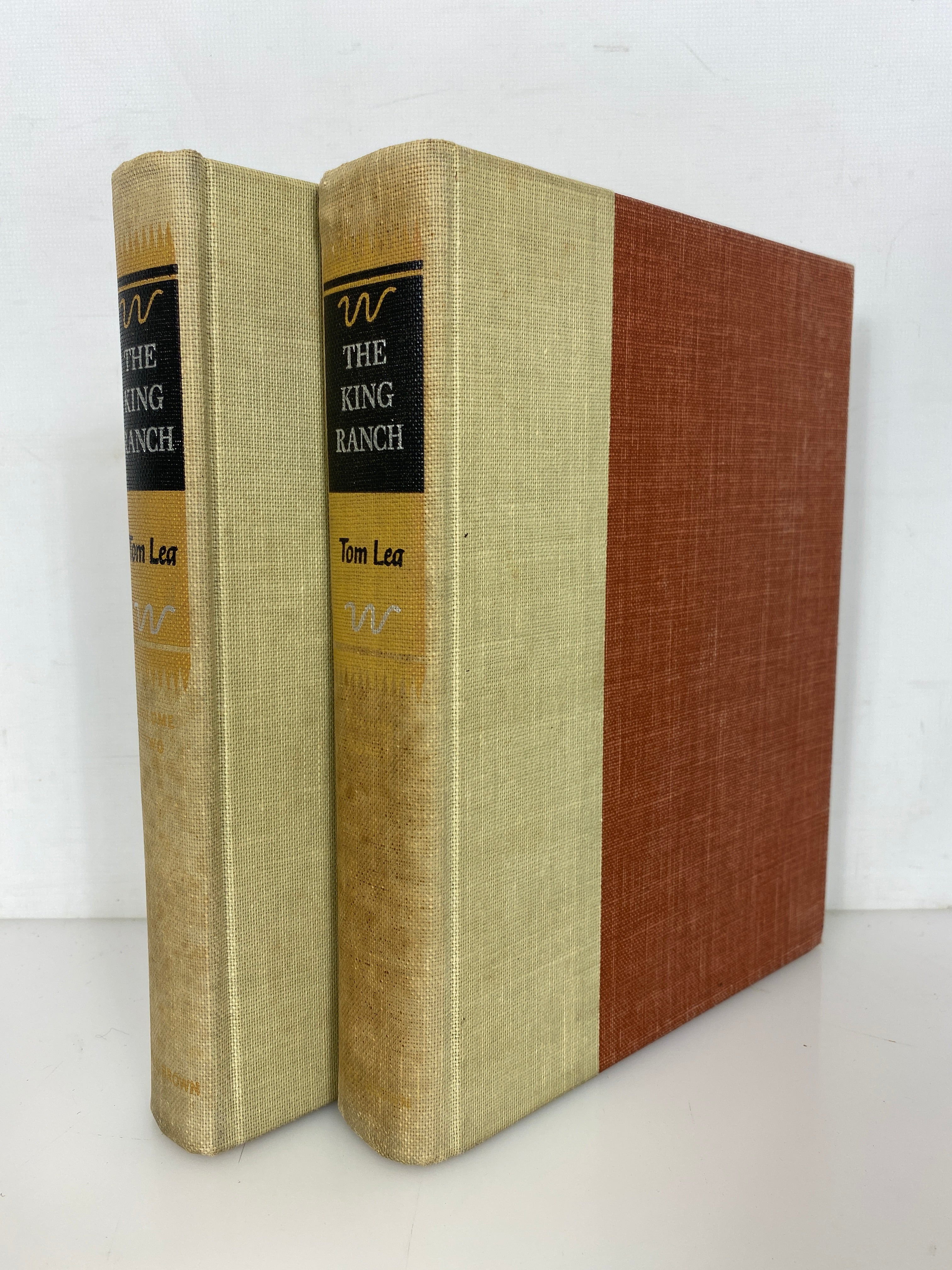 2 Volume Set The King Ranch by Tom Lea 1957 Vintage HC in Slipcase