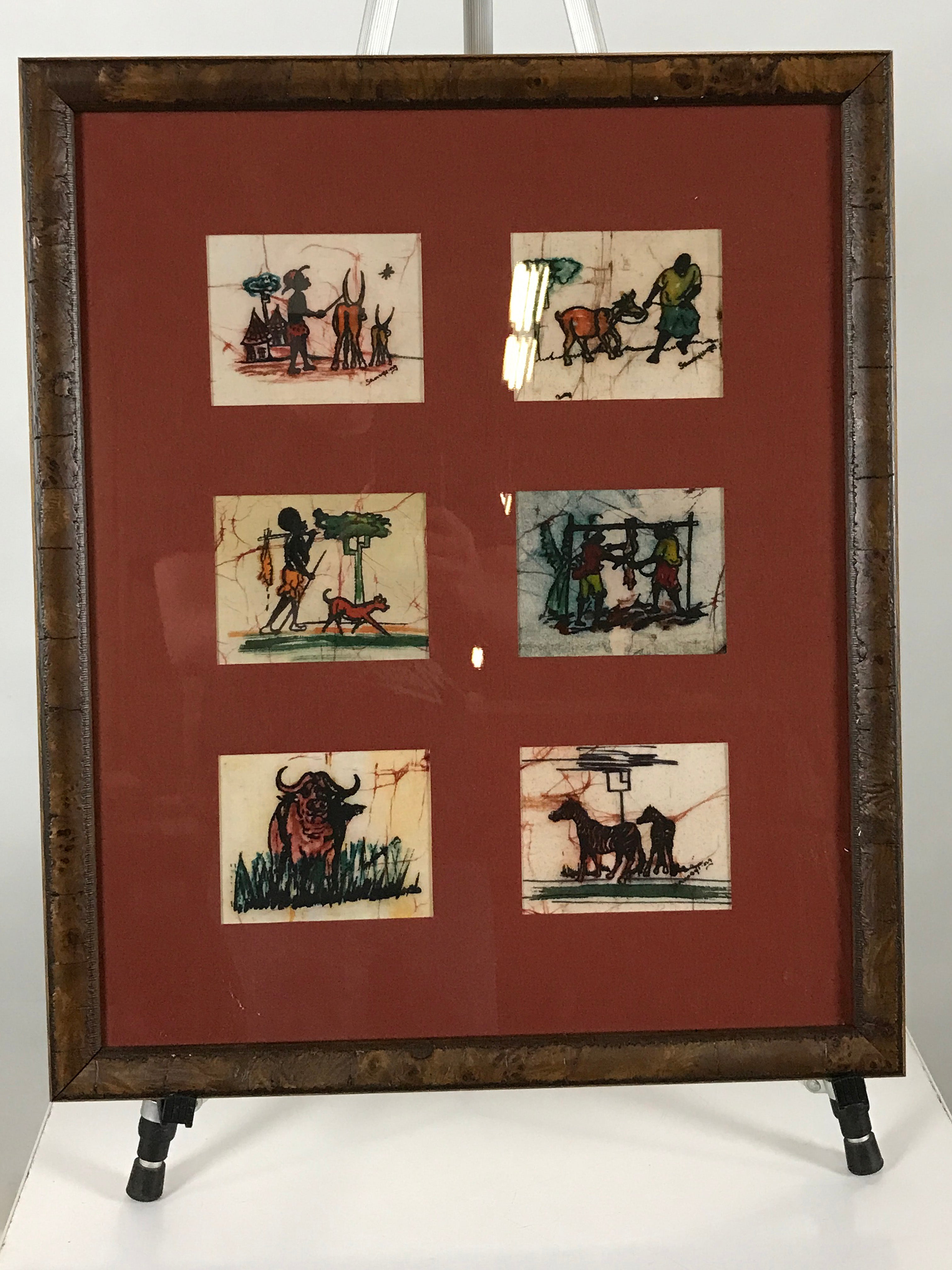 Framed Tribal Art Tiles