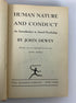 2 John Dewey Volumes: Human Nature and Conduct/Experience and Education HC
