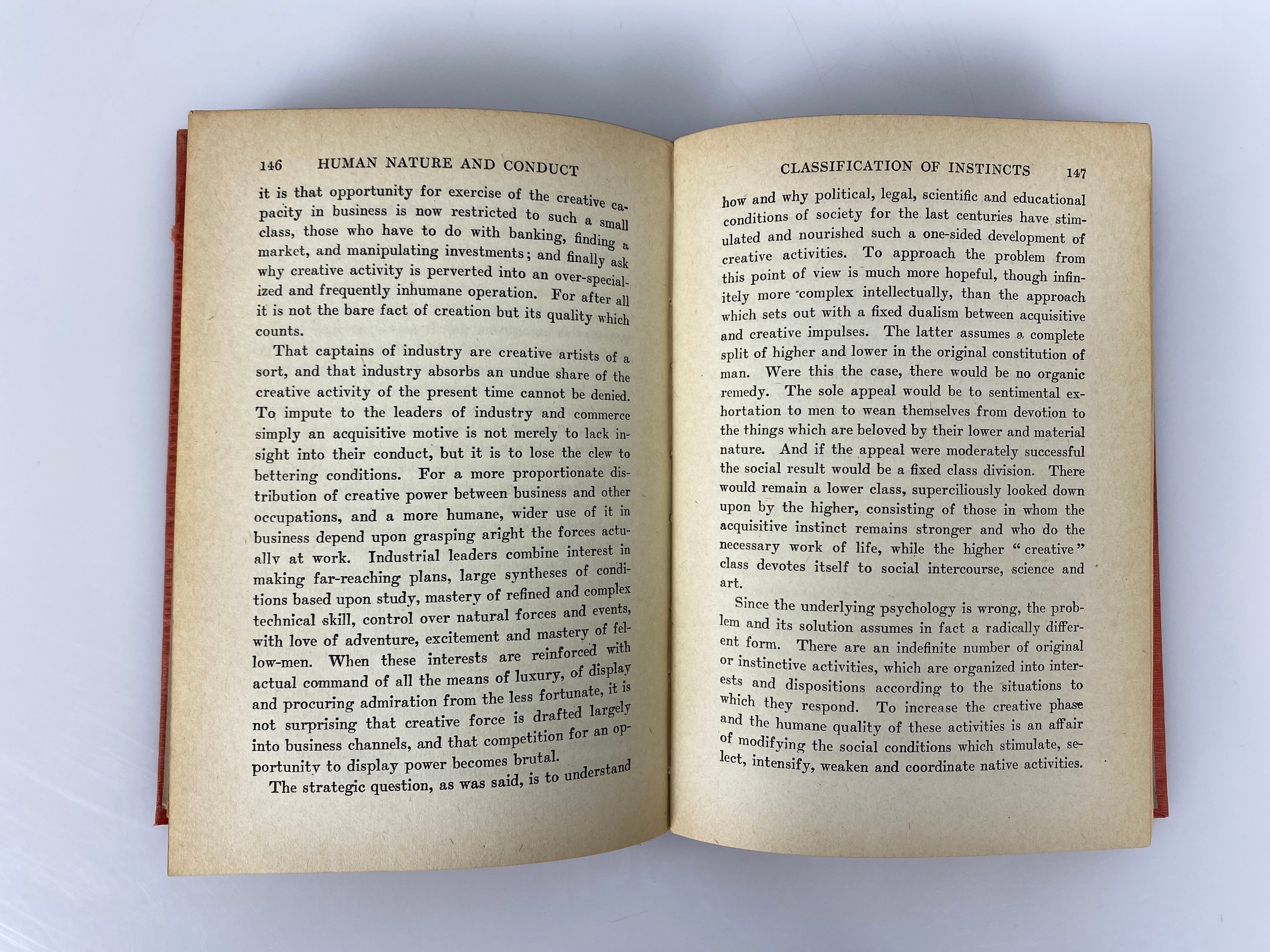 2 John Dewey Volumes: Human Nature and Conduct/Experience and Education HC
