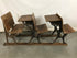 Antique Sears 3-Seat Wood School Desk Row