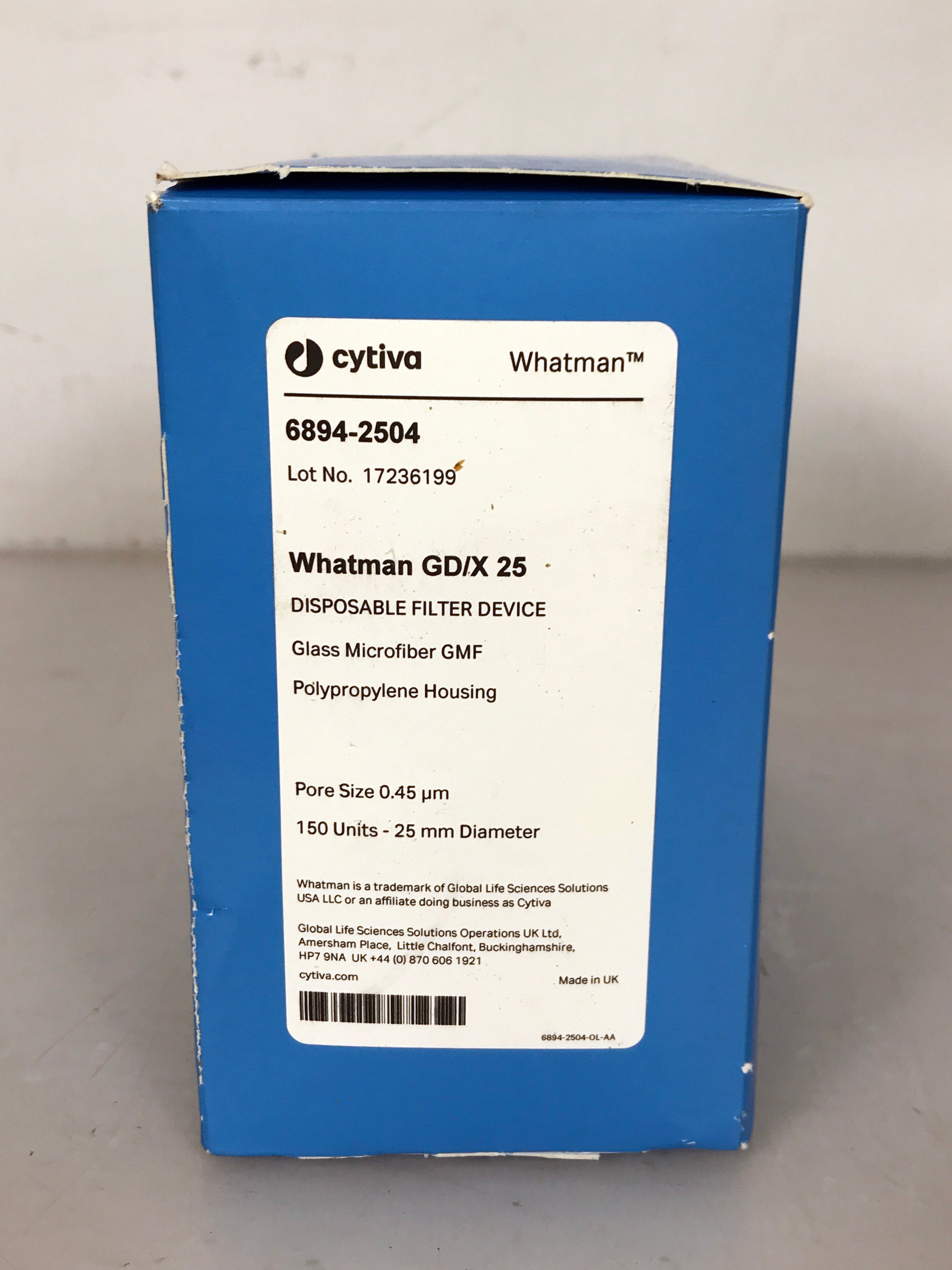 Pack of 150 Whatman GD/X 25mm Disposable Syringe Filters 6894-2504