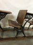 Antique Sears 3-Seat Wood School Desk Row