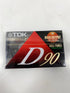 TDK D90 Audio Cassette *New*