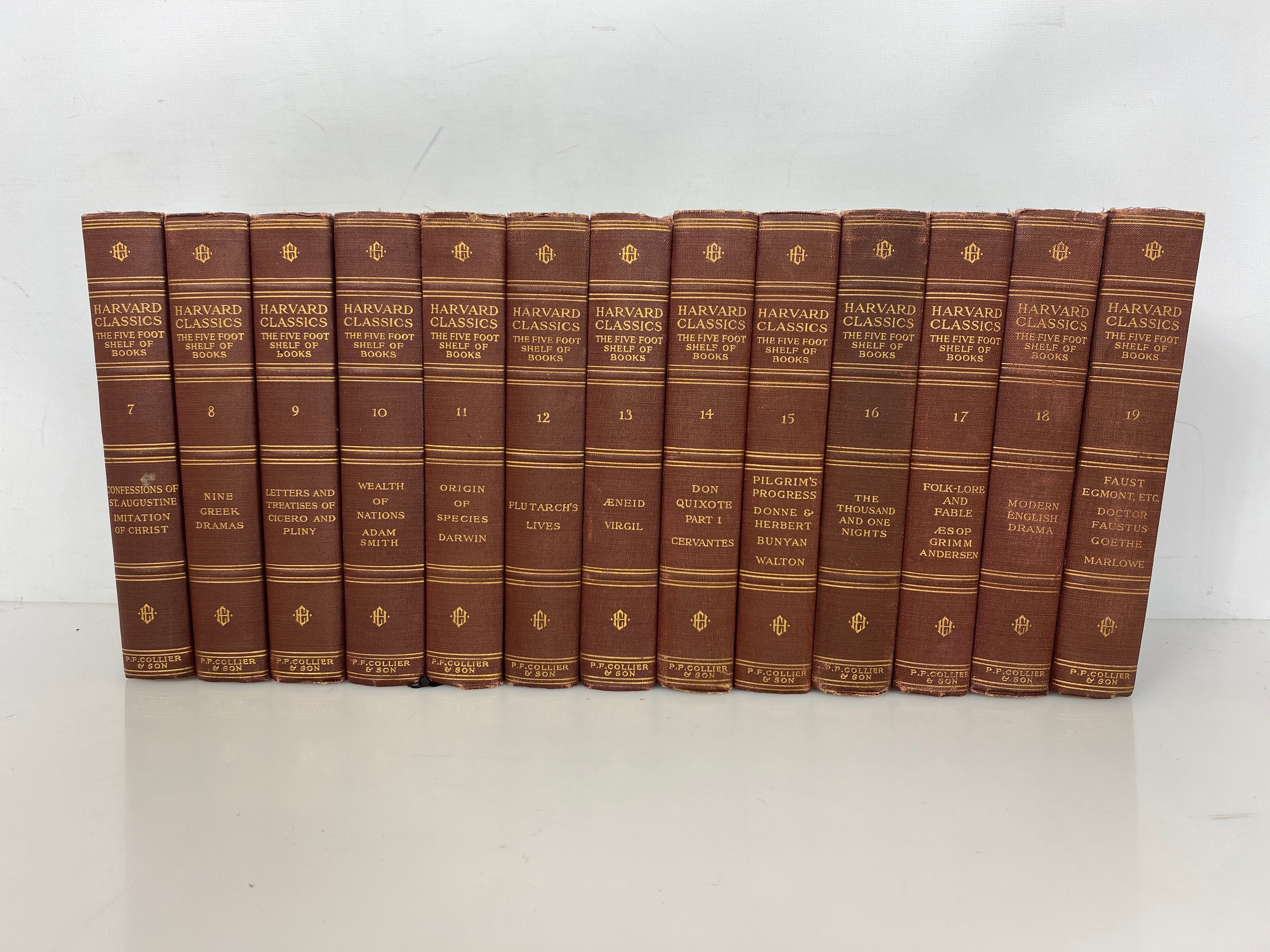 Lot of 23 Harvard Classics Five Foot Shelf of Books (7-29) 1909 Cloth HC