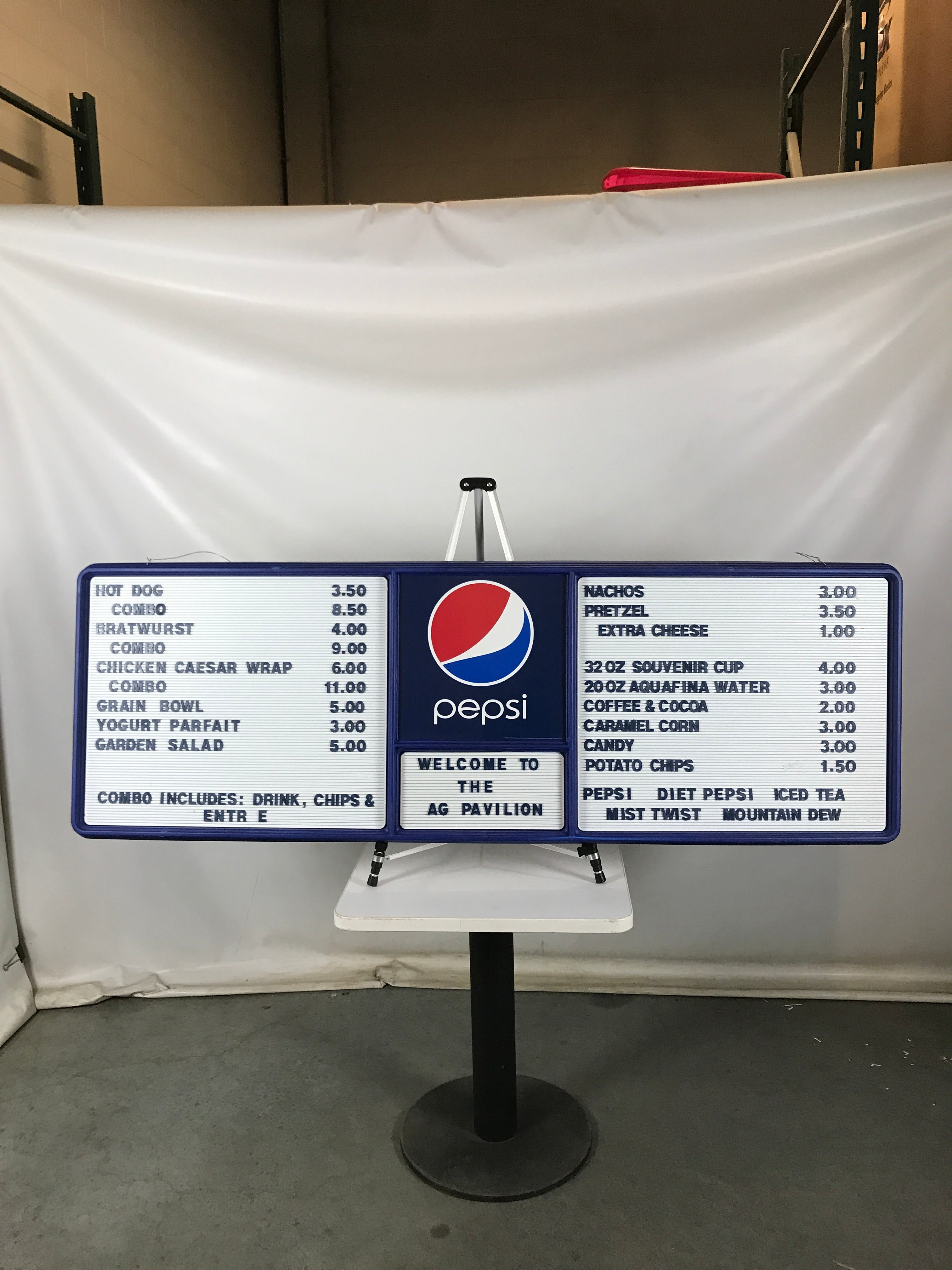 Pepsi Concession Sign Large