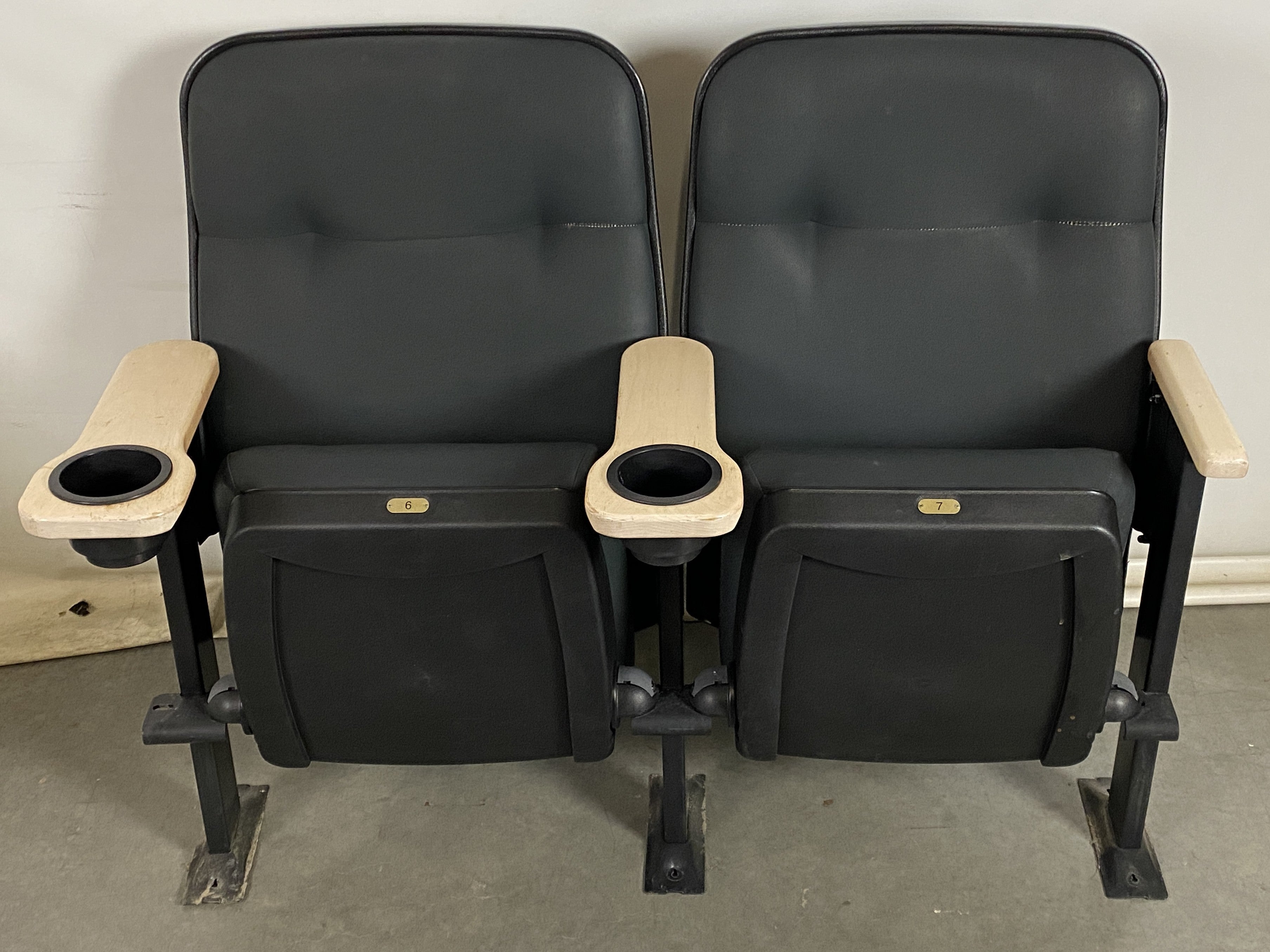 Set of 2 Leather Spartan Stadium Seats - NO Spartan S