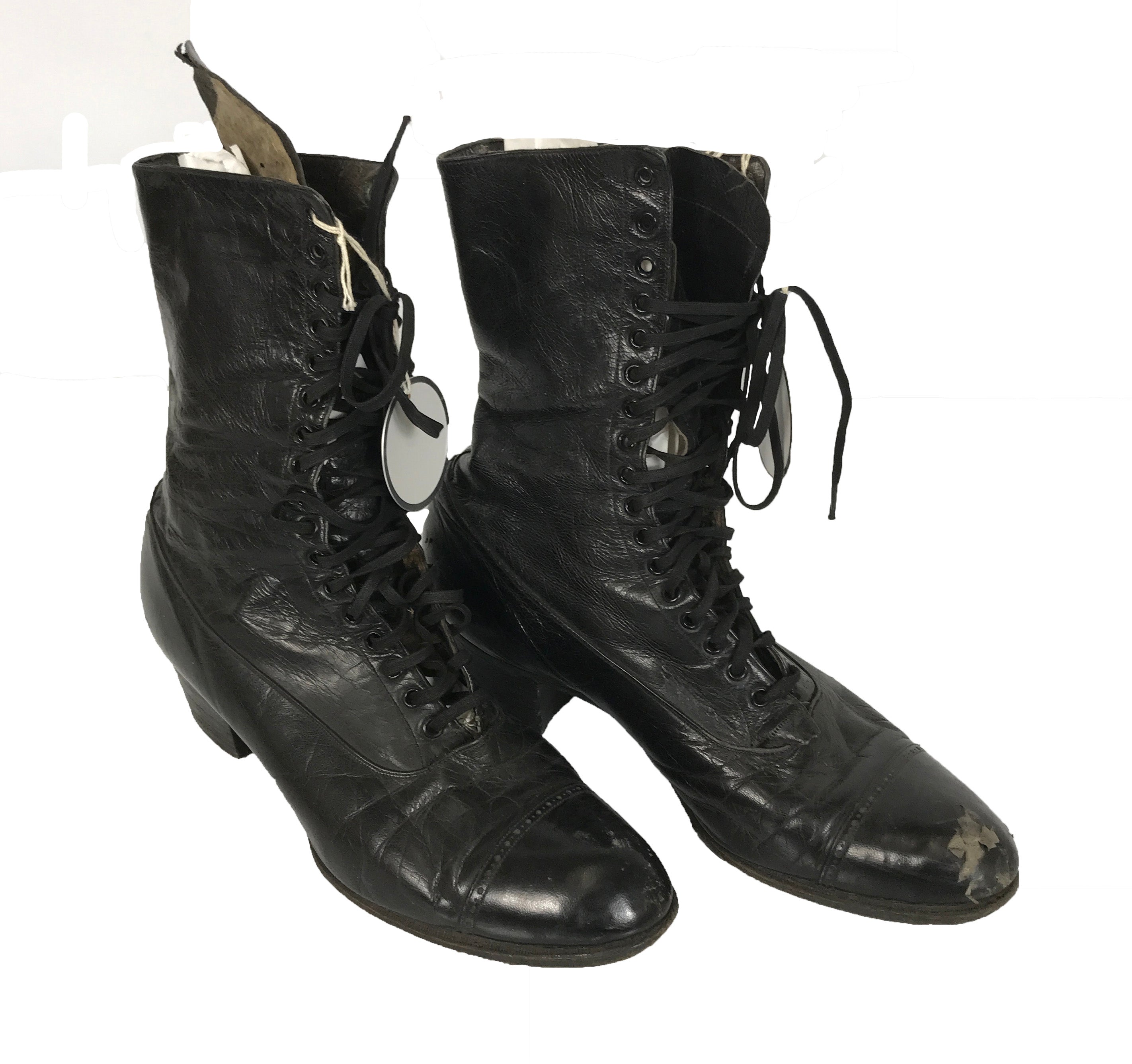 Vintage Dr. P. Kahler & Sons Leather Black Walking Boots Women's Size 7