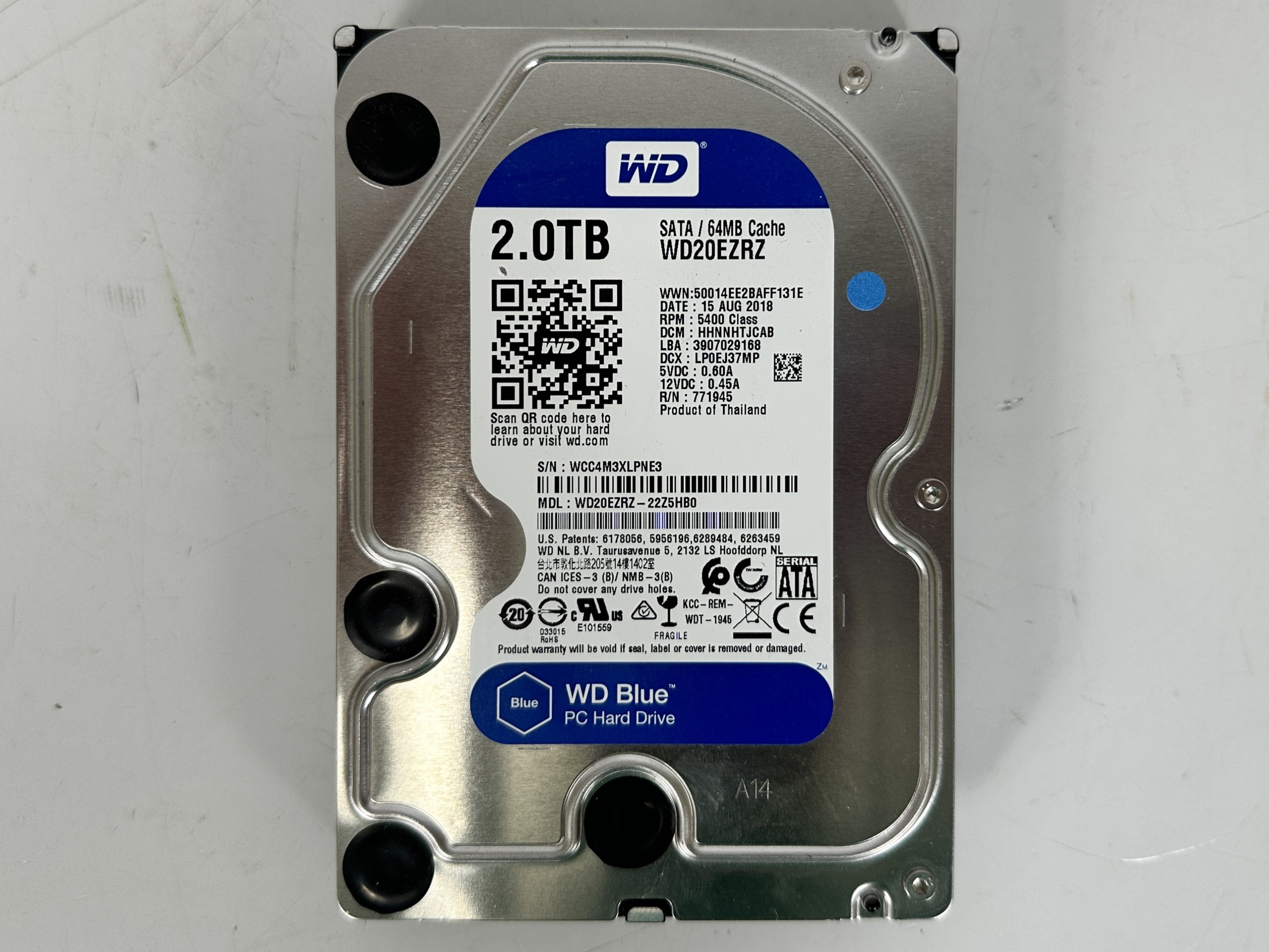 Western Digital WD Blue WD20EZRZ 2TB 5400RPM 3.5" HDD