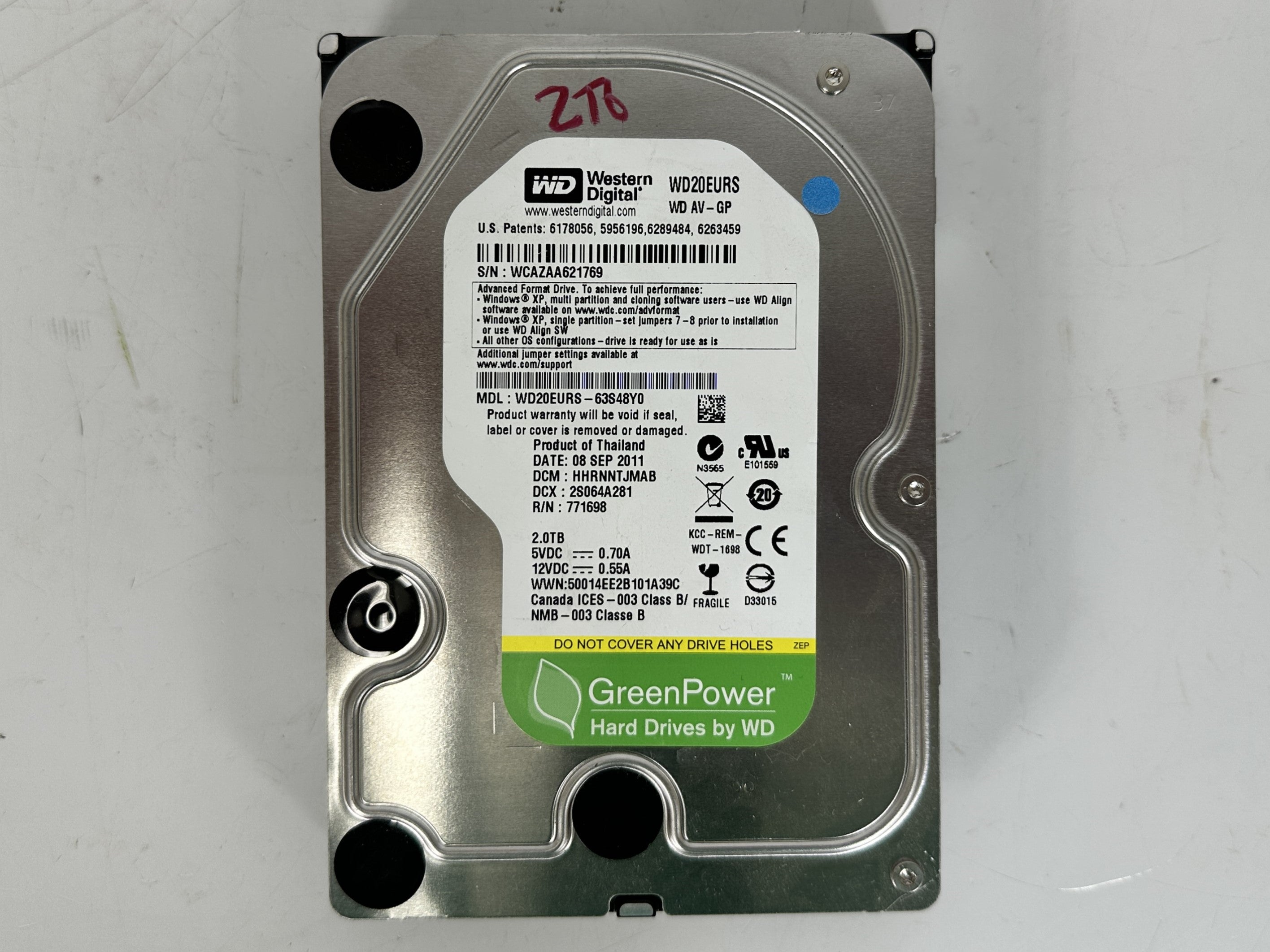 Western Digital Green Power WD20EURS 2TB 7200RPM 3.5" HDD