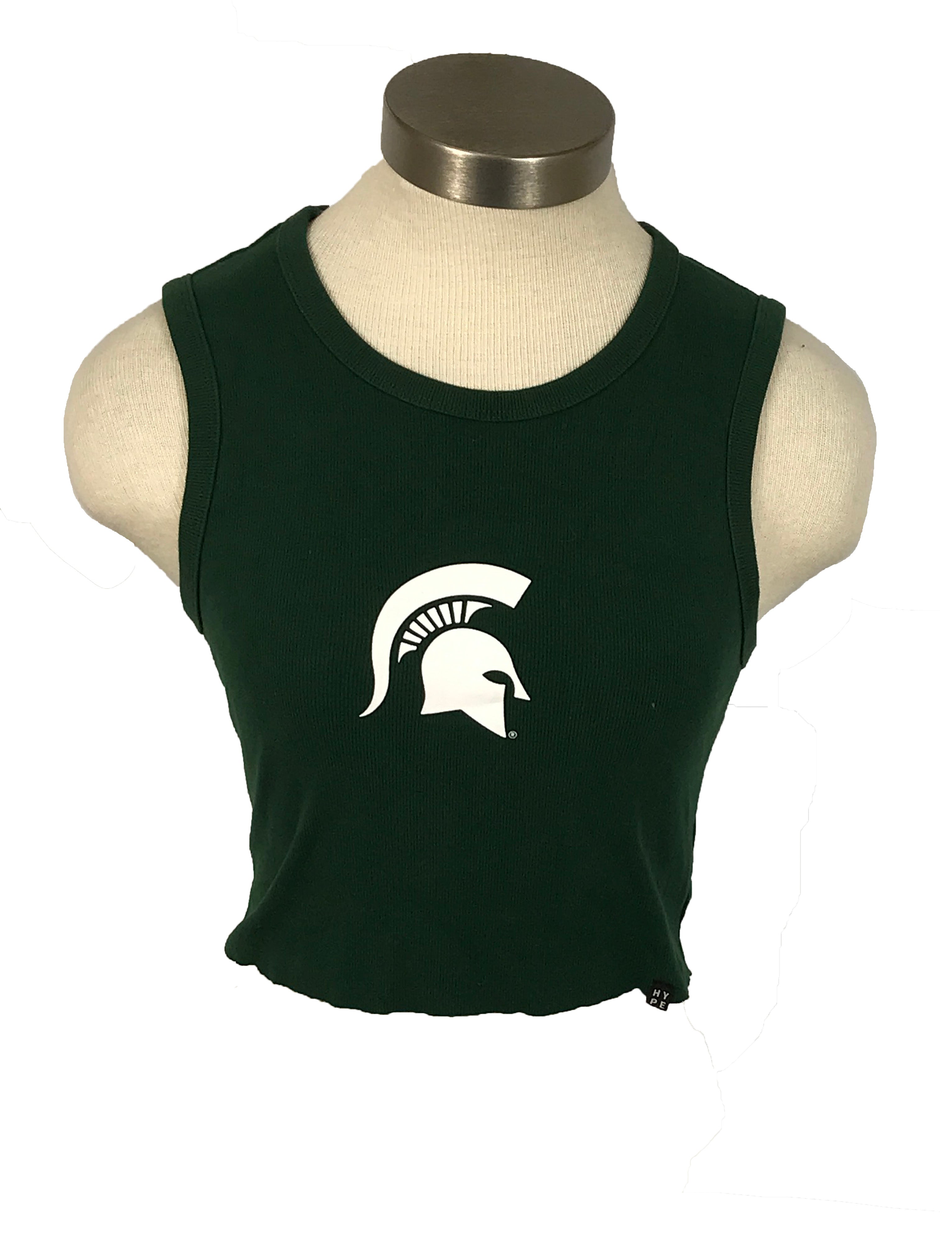 Hype and Vice MSU Green Cropped Tank Top Women's Size XXL