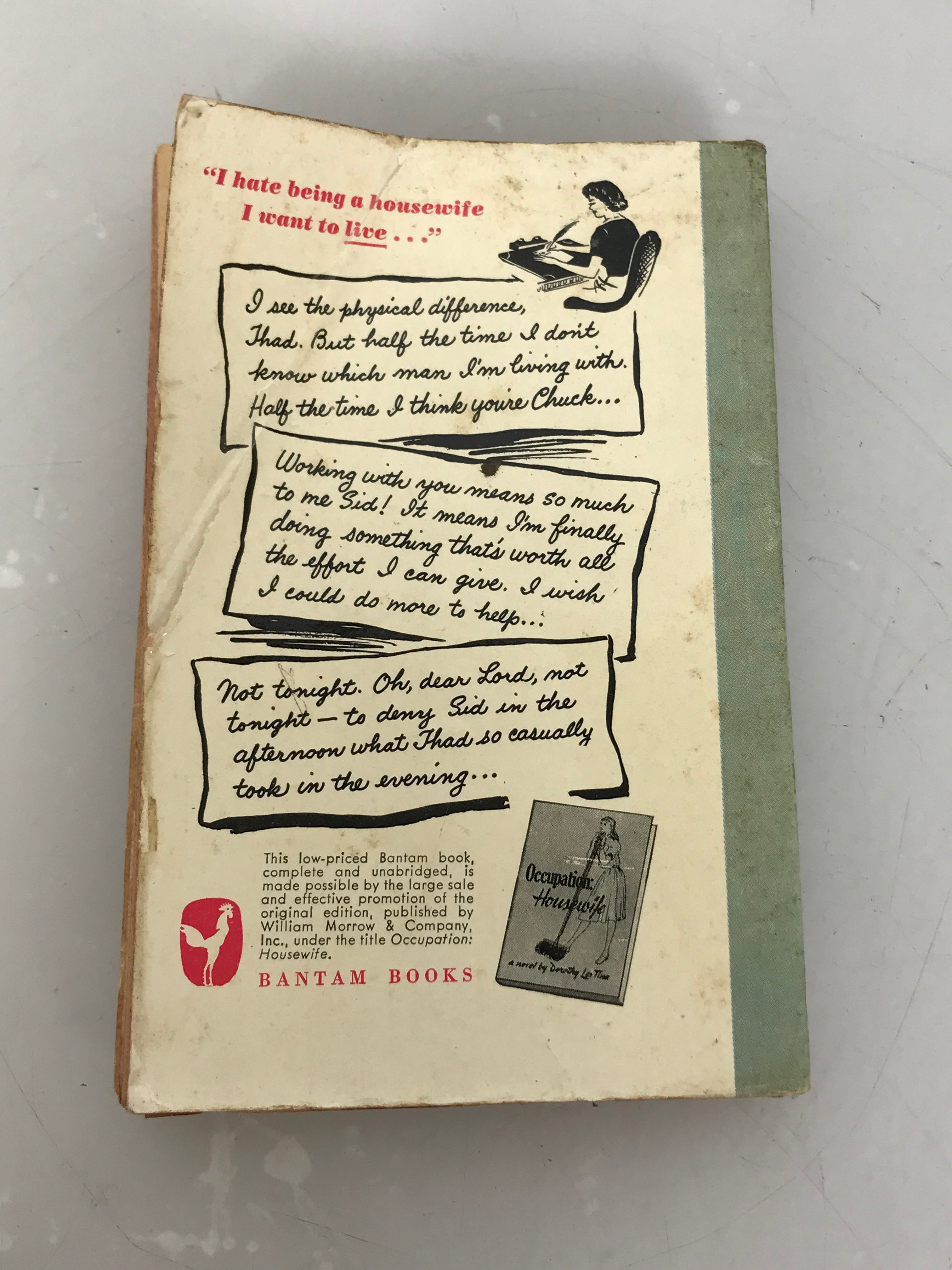 Confession The Story of an Uncertain Wife by Dorothy Les Tina Vintage SC 1949