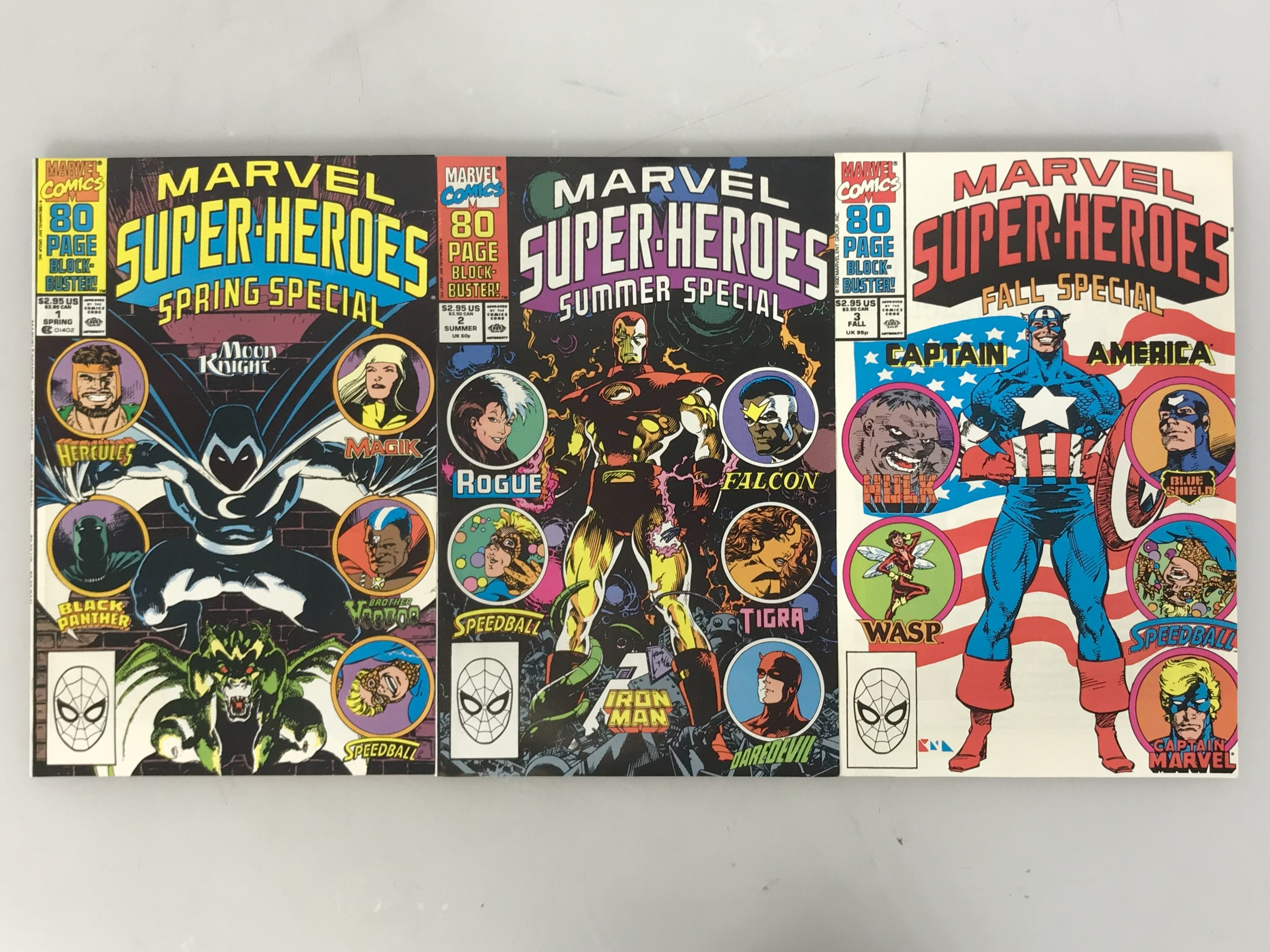Marvel Super-Heroes 1-3 (Spring, Summer, and Fall Specials) 1990