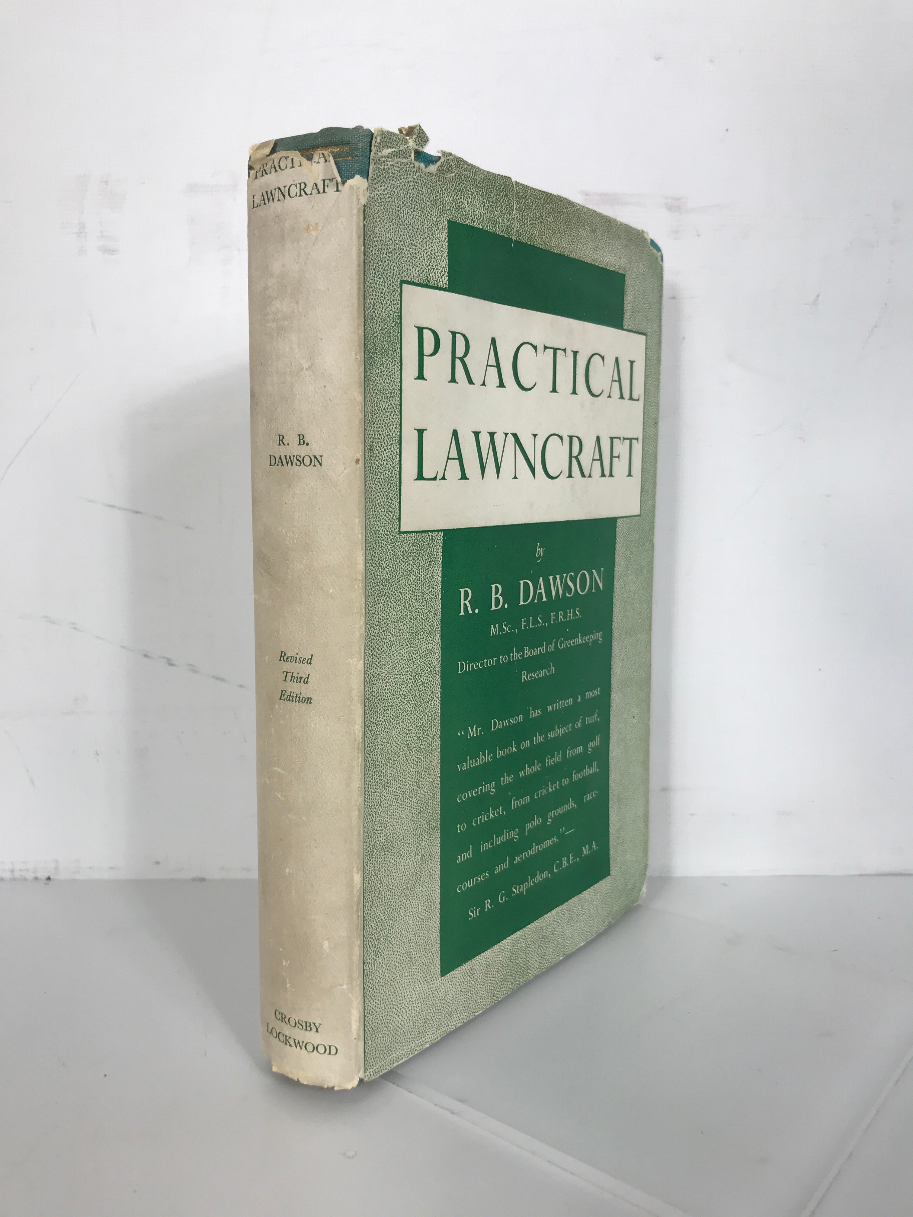 Practical Lawn Craft R.B. Dawson 1949 Vintage HC DJ