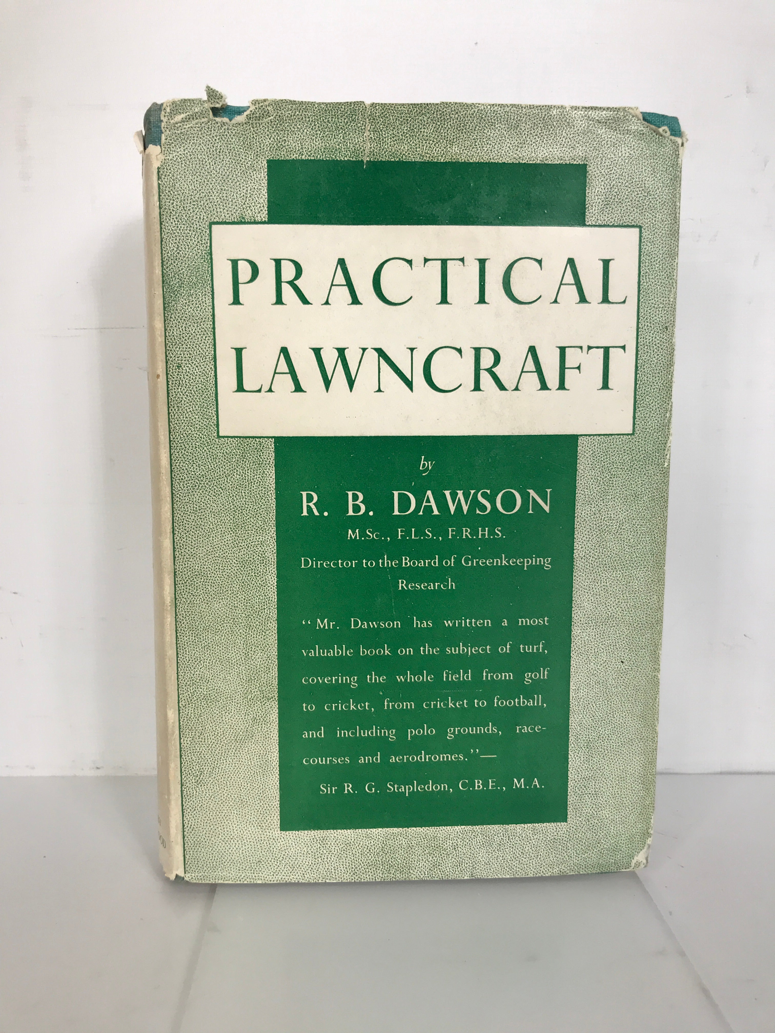 Practical Lawn Craft R.B. Dawson 1949 Vintage HC DJ