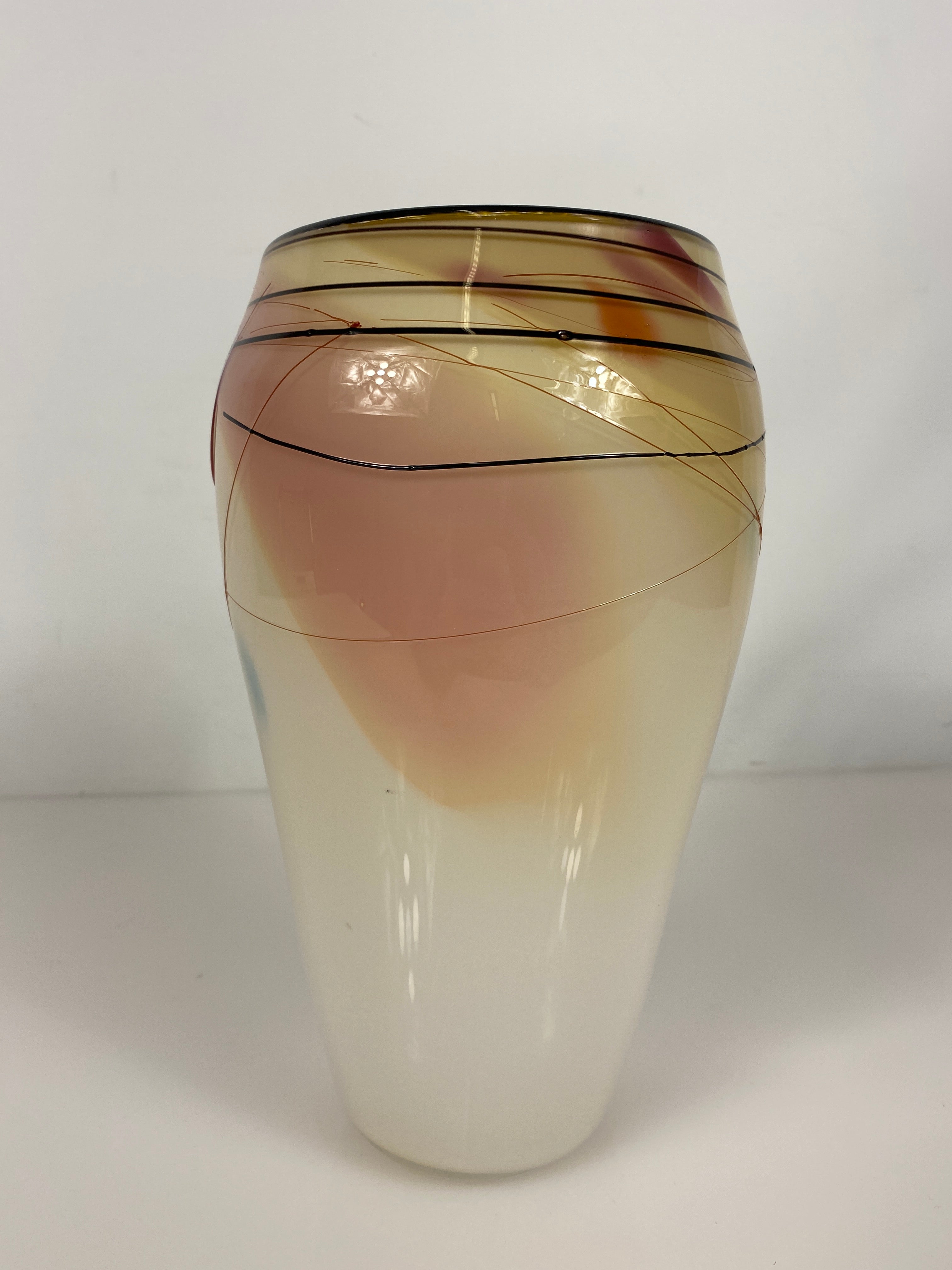 Gary Zack Signed Hand Blown Glass Vase Style #2