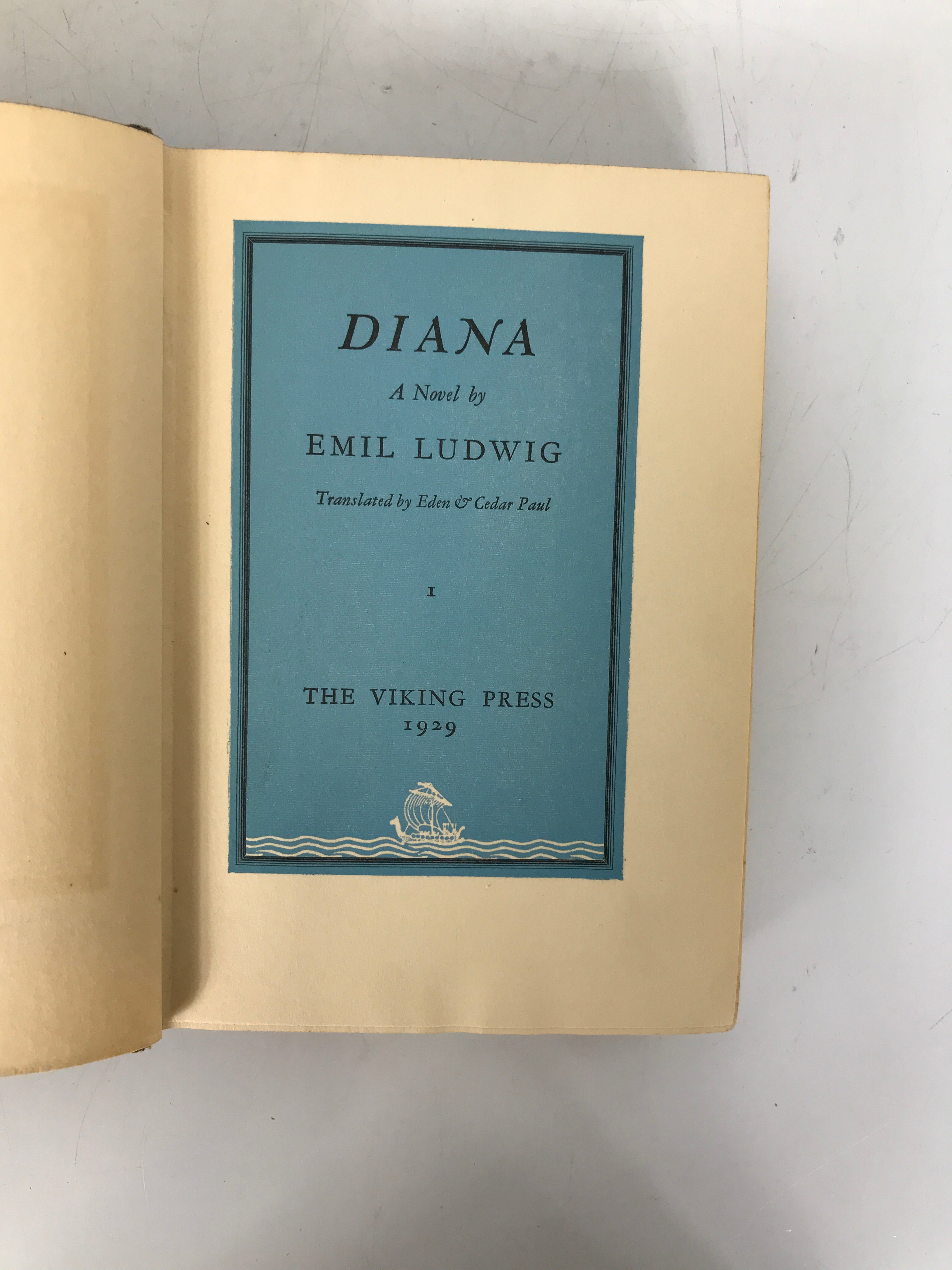 Rare 2 Volume Set Diana by Emil Ludwig 1929 HC in Original Slipcase