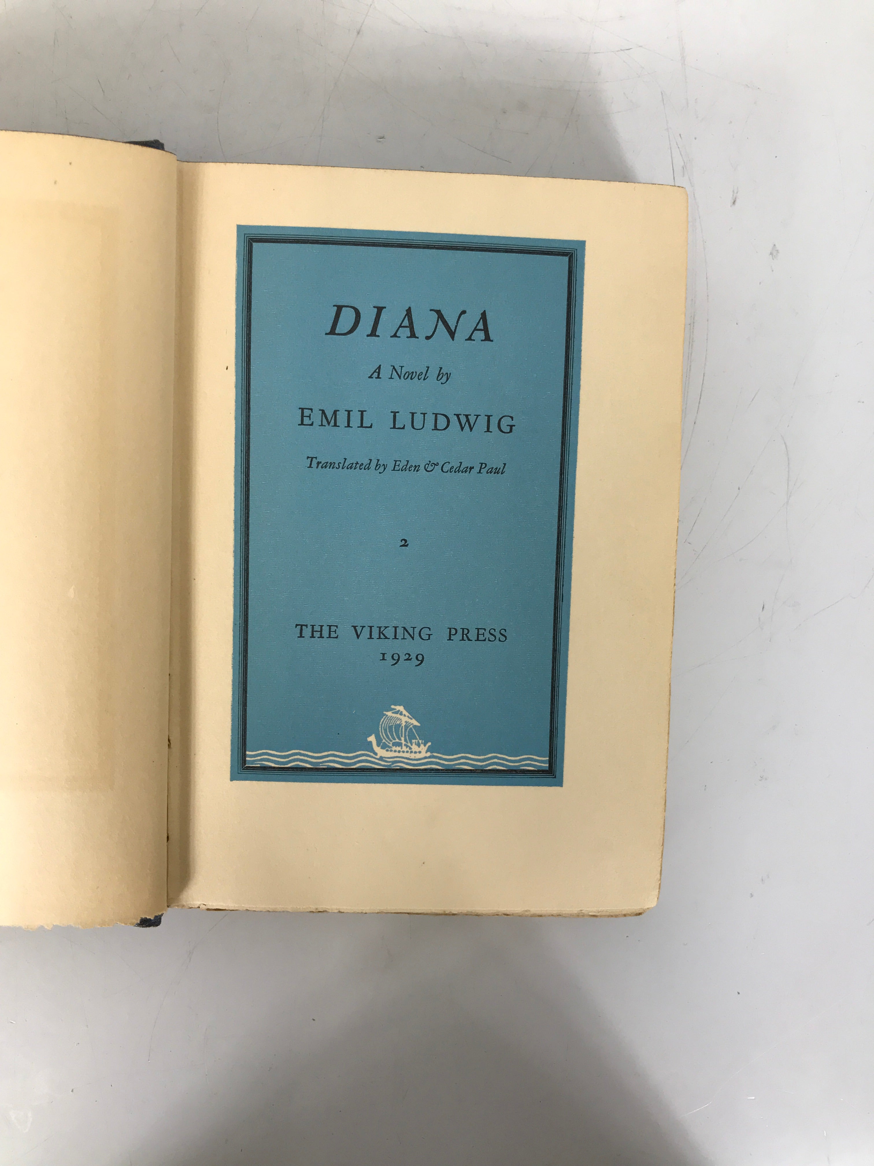 Rare 2 Volume Set Diana by Emil Ludwig 1929 HC in Original Slipcase