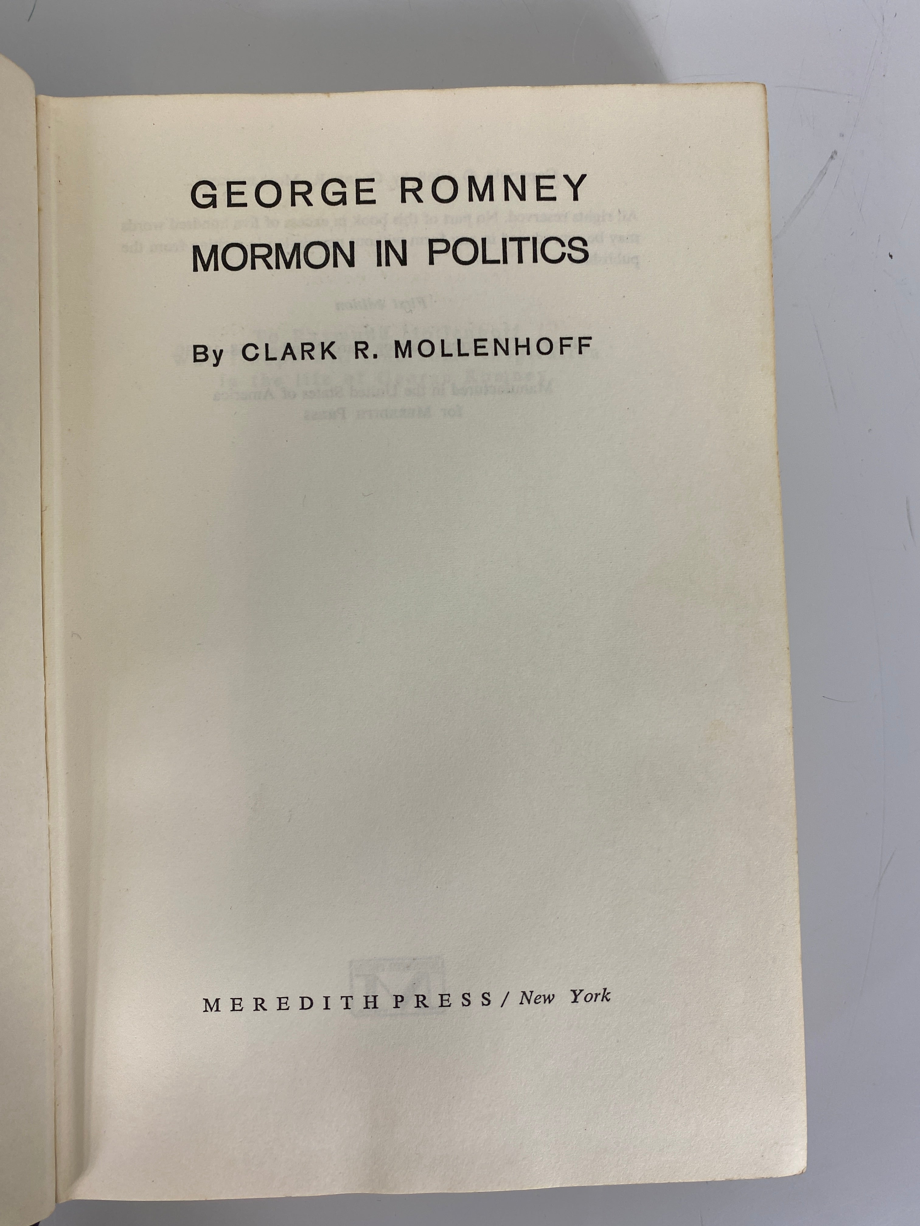 George Romney Mormon in Politics by Clark Mollenhoff (1968) First Edition HC