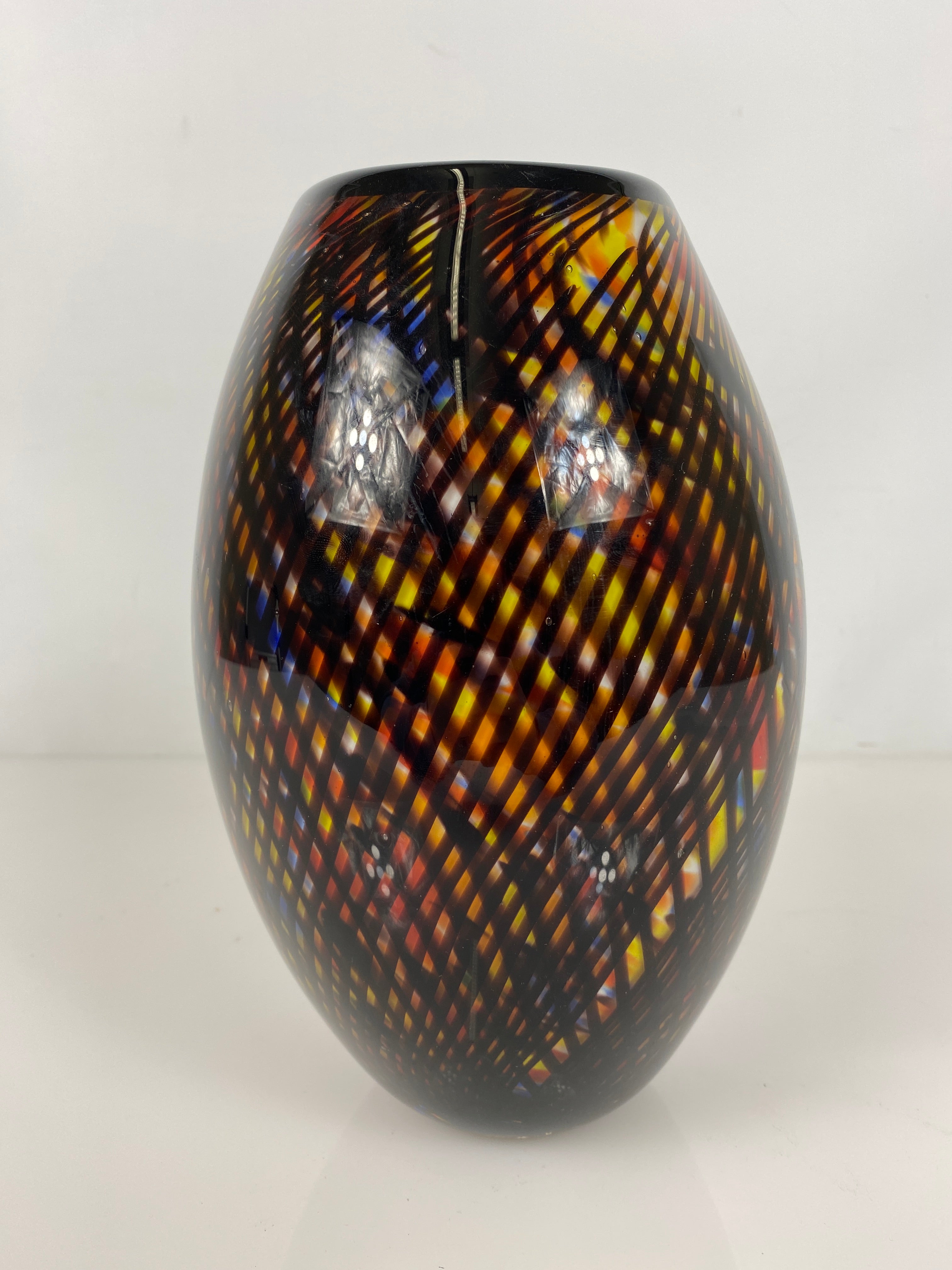 Extra Thick Layered Colors with Black Abstract Vase