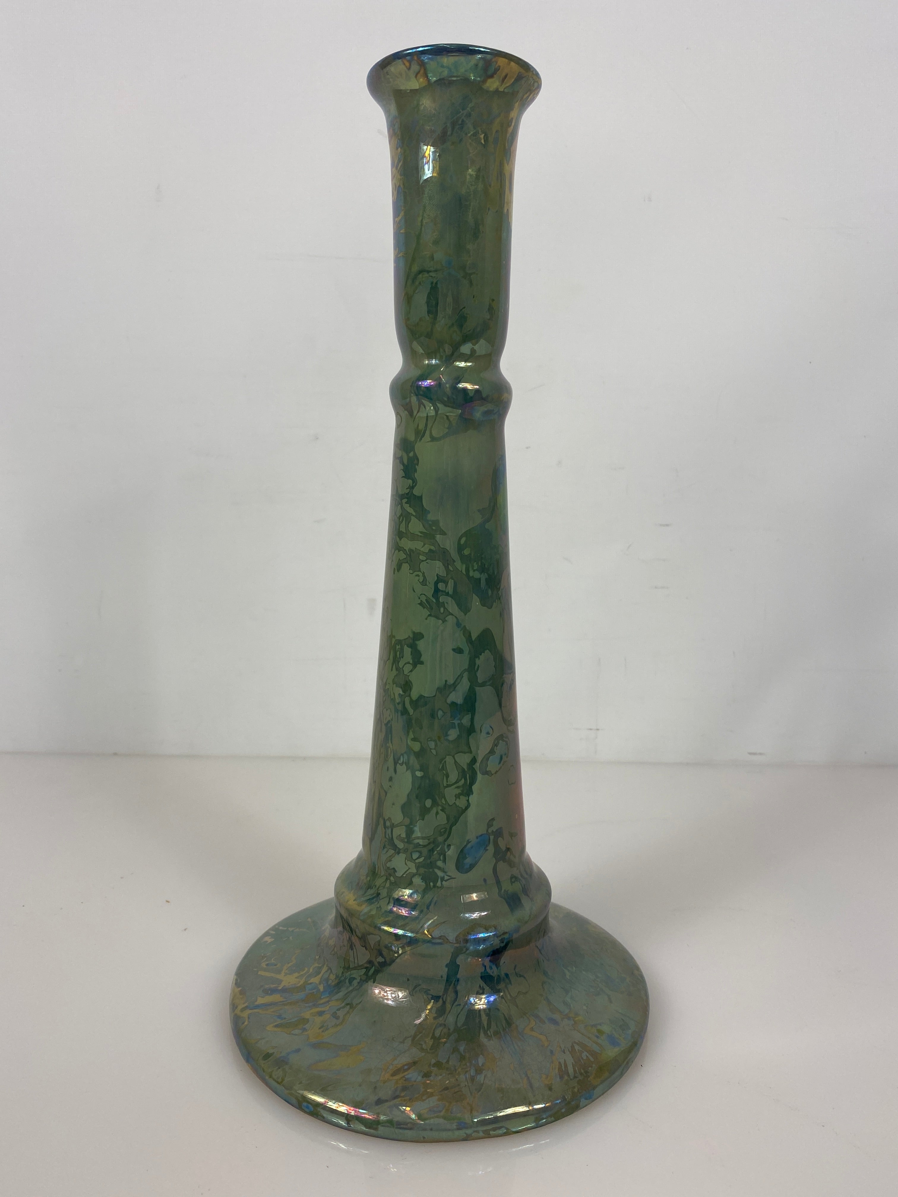 Pewabic Pottery Detroit Stamped Iridescent Vase