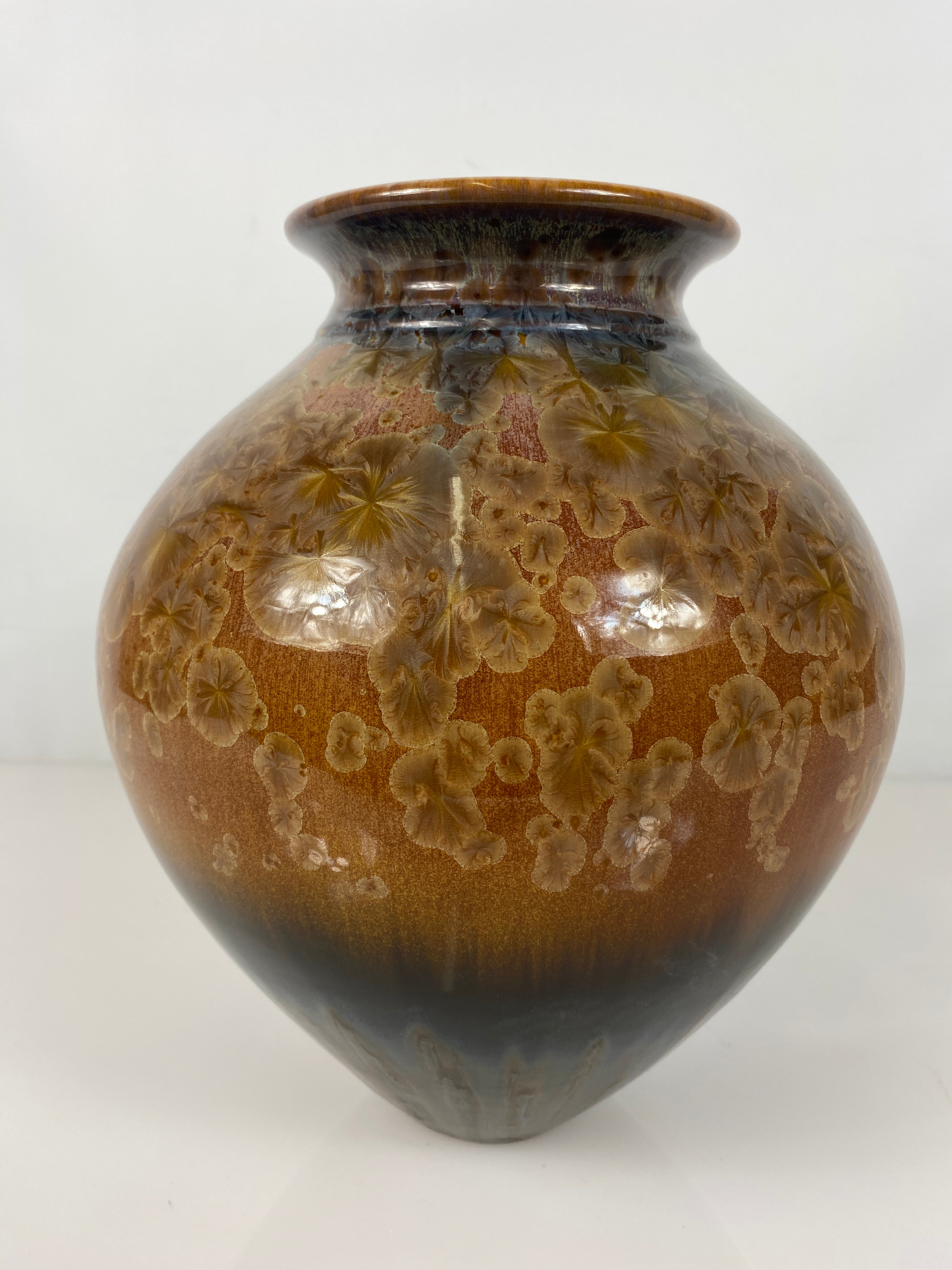 Large Stamped Ceramic Vase