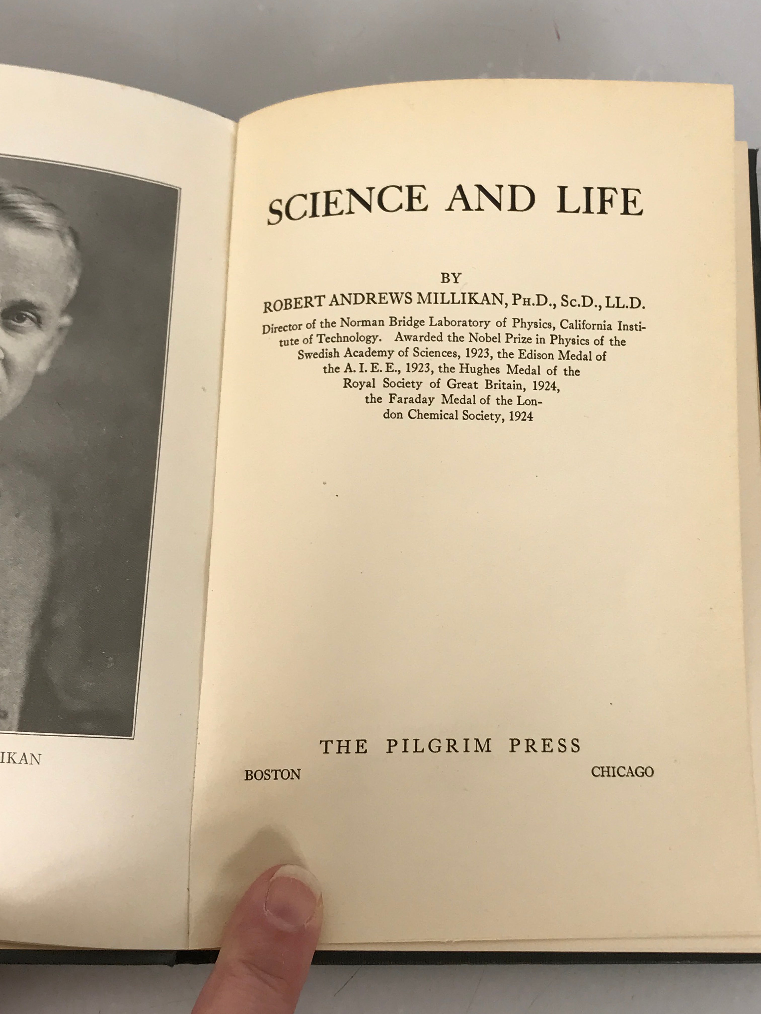 Science and Life by Robert Andrews Millikan 1924 HC