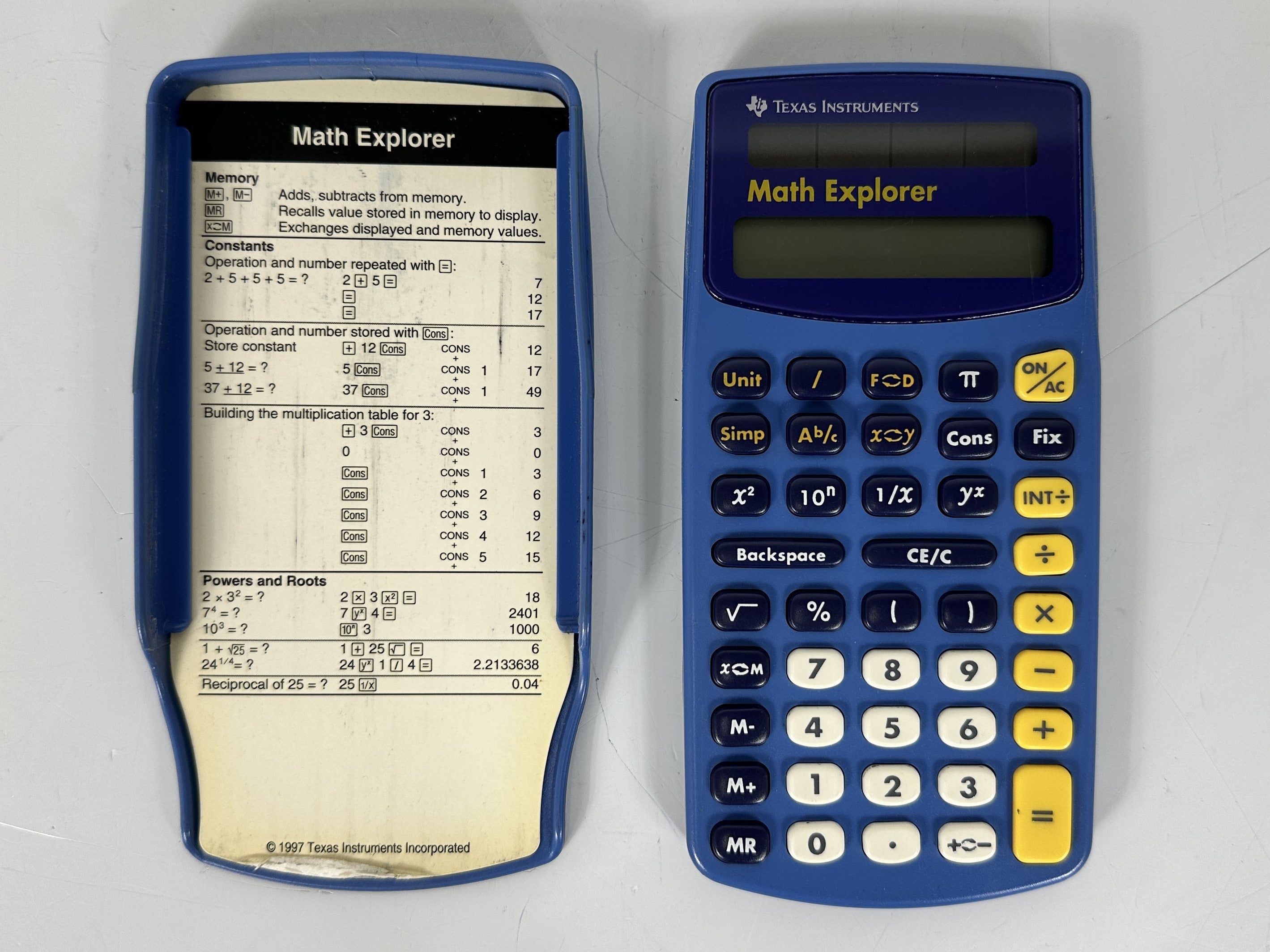 Texas Instruments TI-12 Blue Math Explorer Calculator