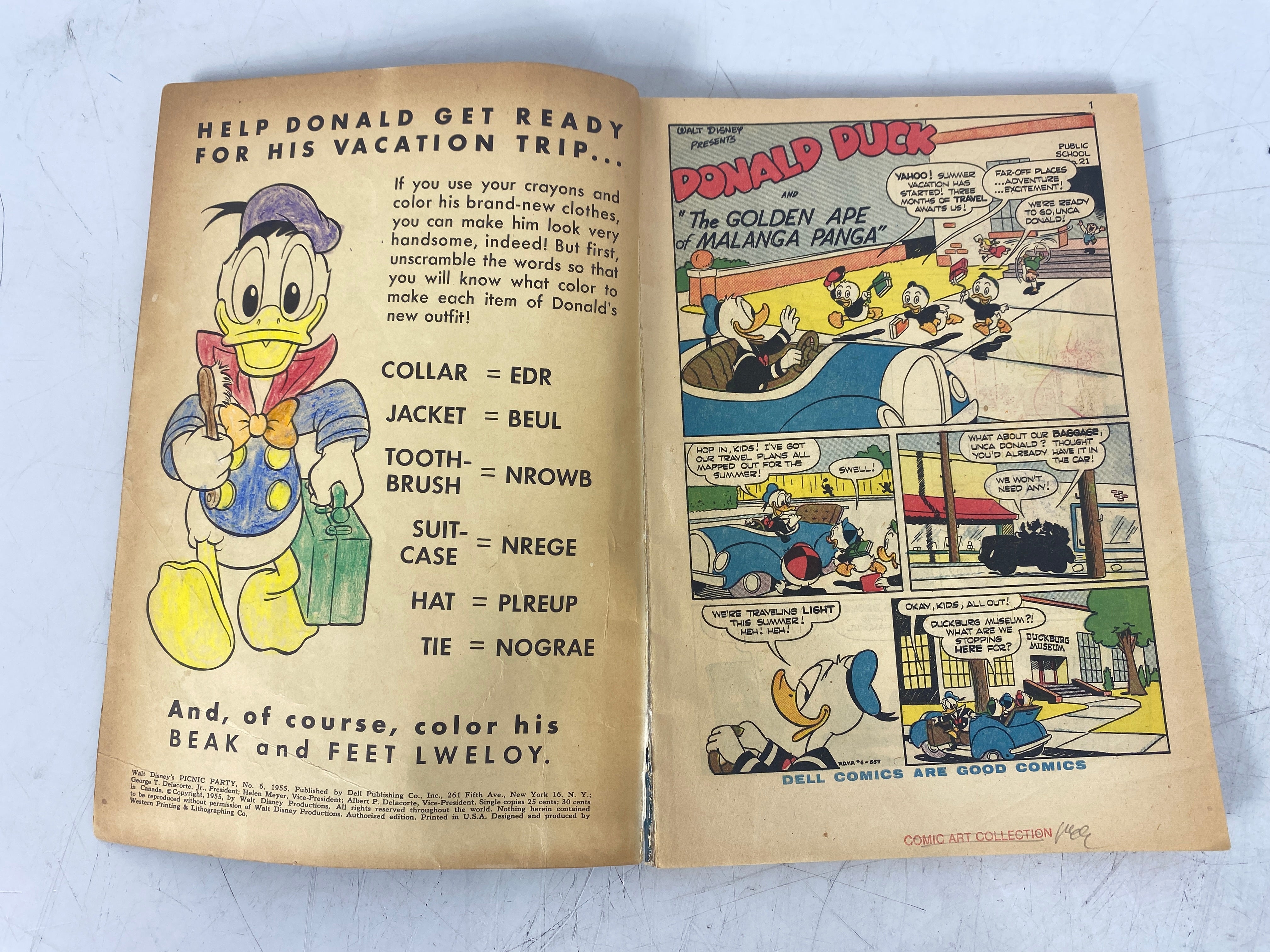 Disney Giant Size Dell Comics 1955, 1956, 1957 Lot of 3