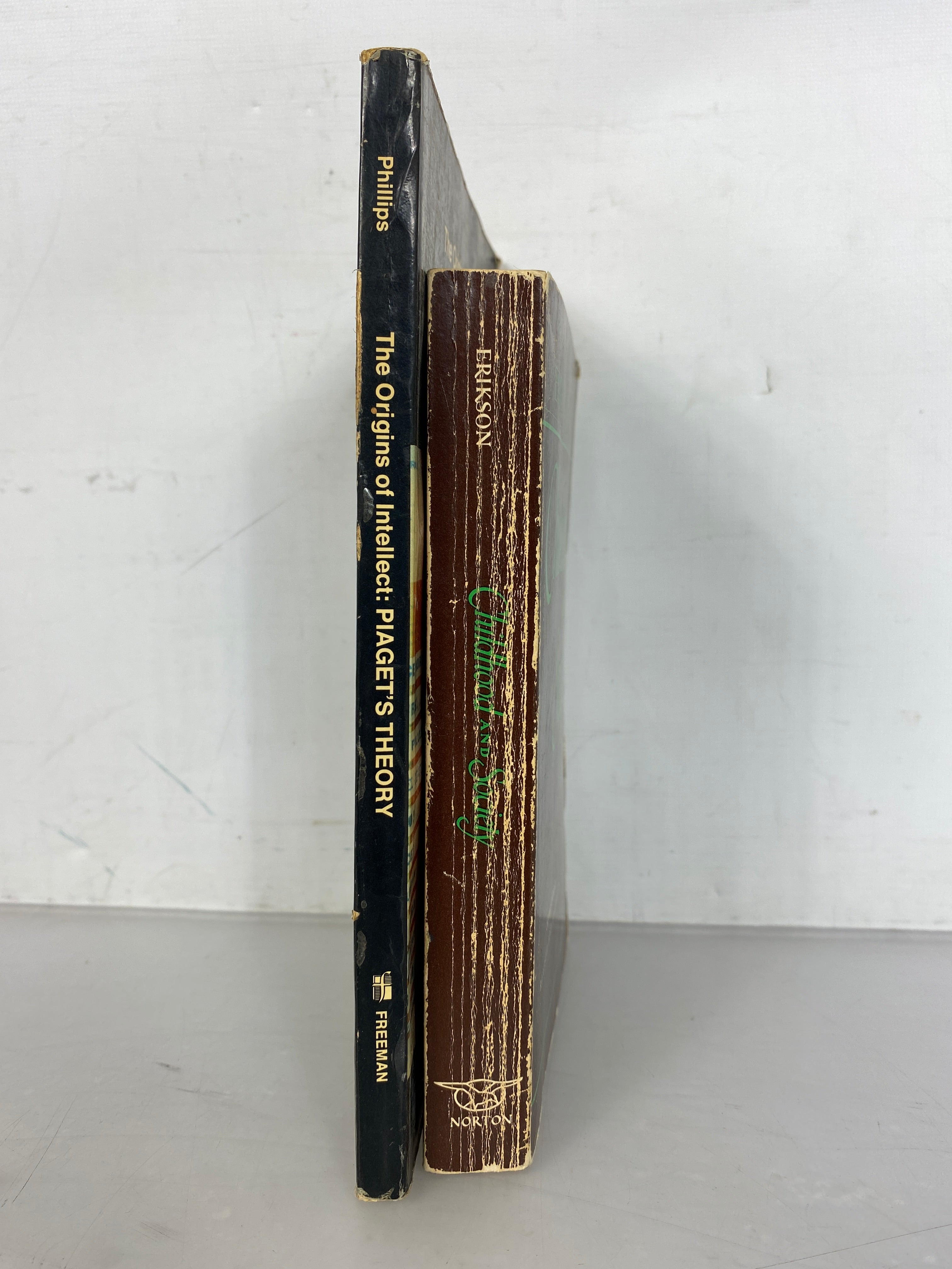 Lot of 2 Childhood and Society/Origins of Intellect Piaget's Theory 1963-1969 SC
