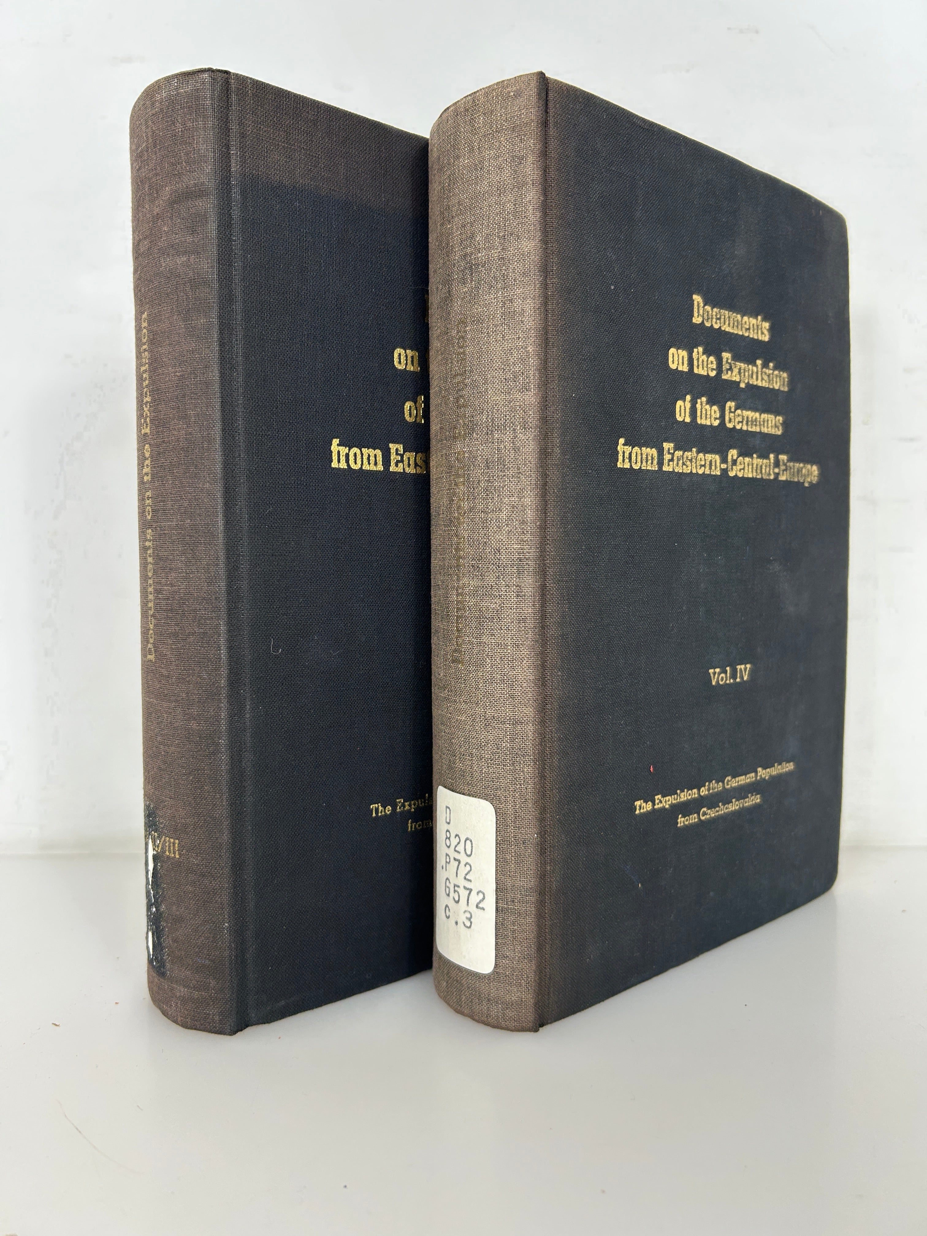 2 Vols: Documents on the Expulsion of the Germans from Eastern Central Europe