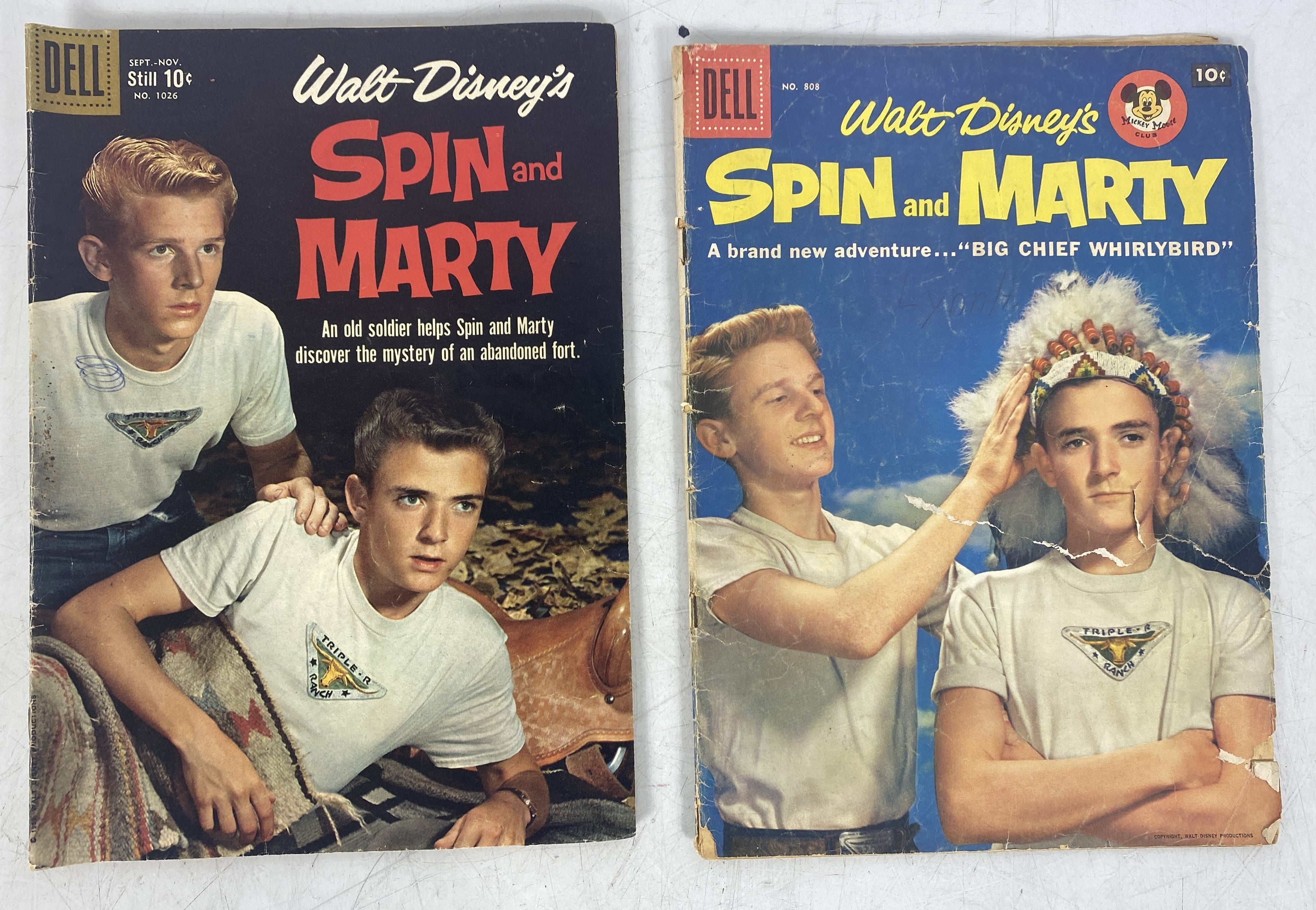 Disney's Spin and Marty  Dell Comics 1957 and 1959 Lot of 2