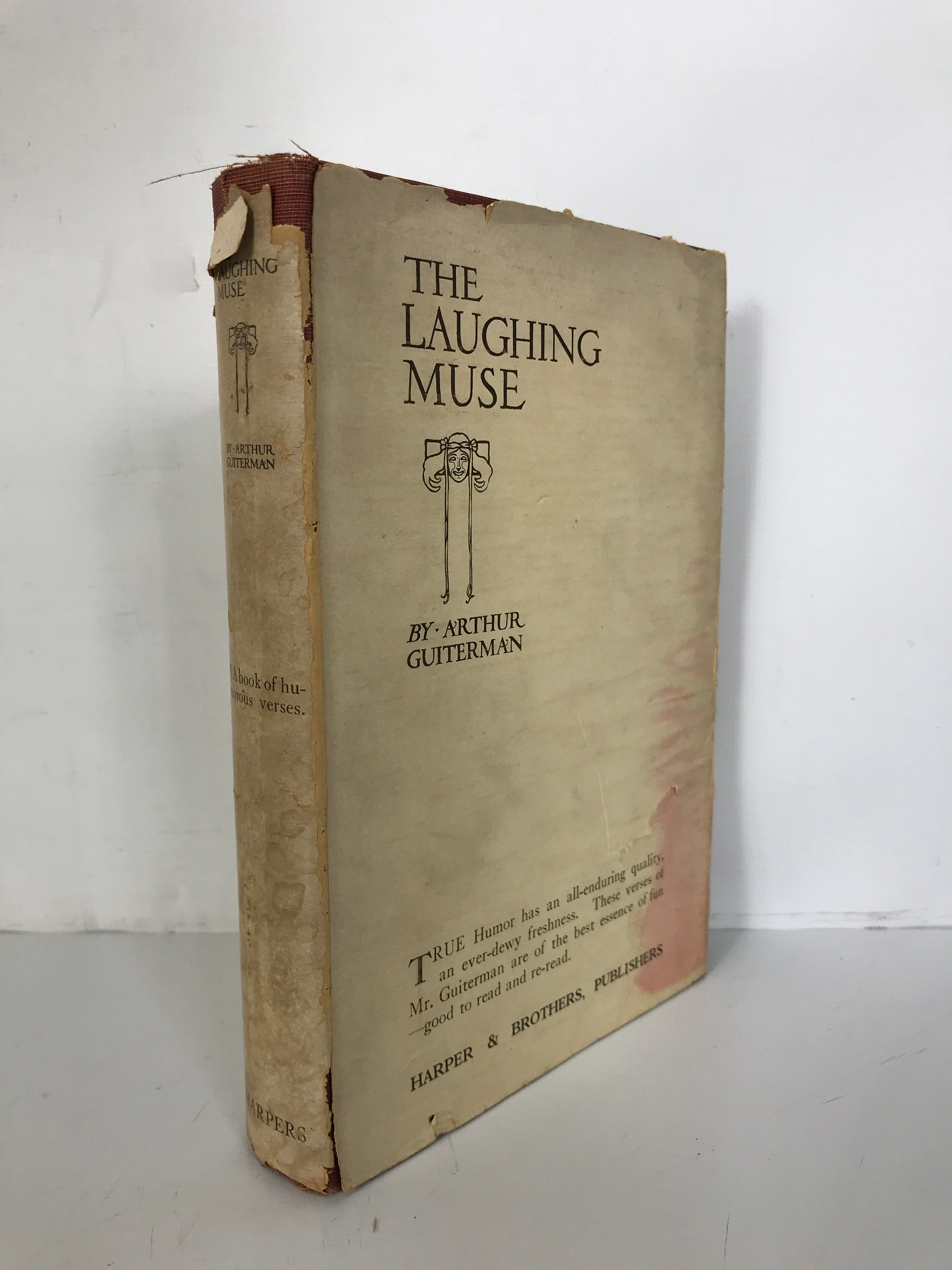 The Laughing Muse Arthur Guiterman Signed/Dated 1st Edition HCDJ