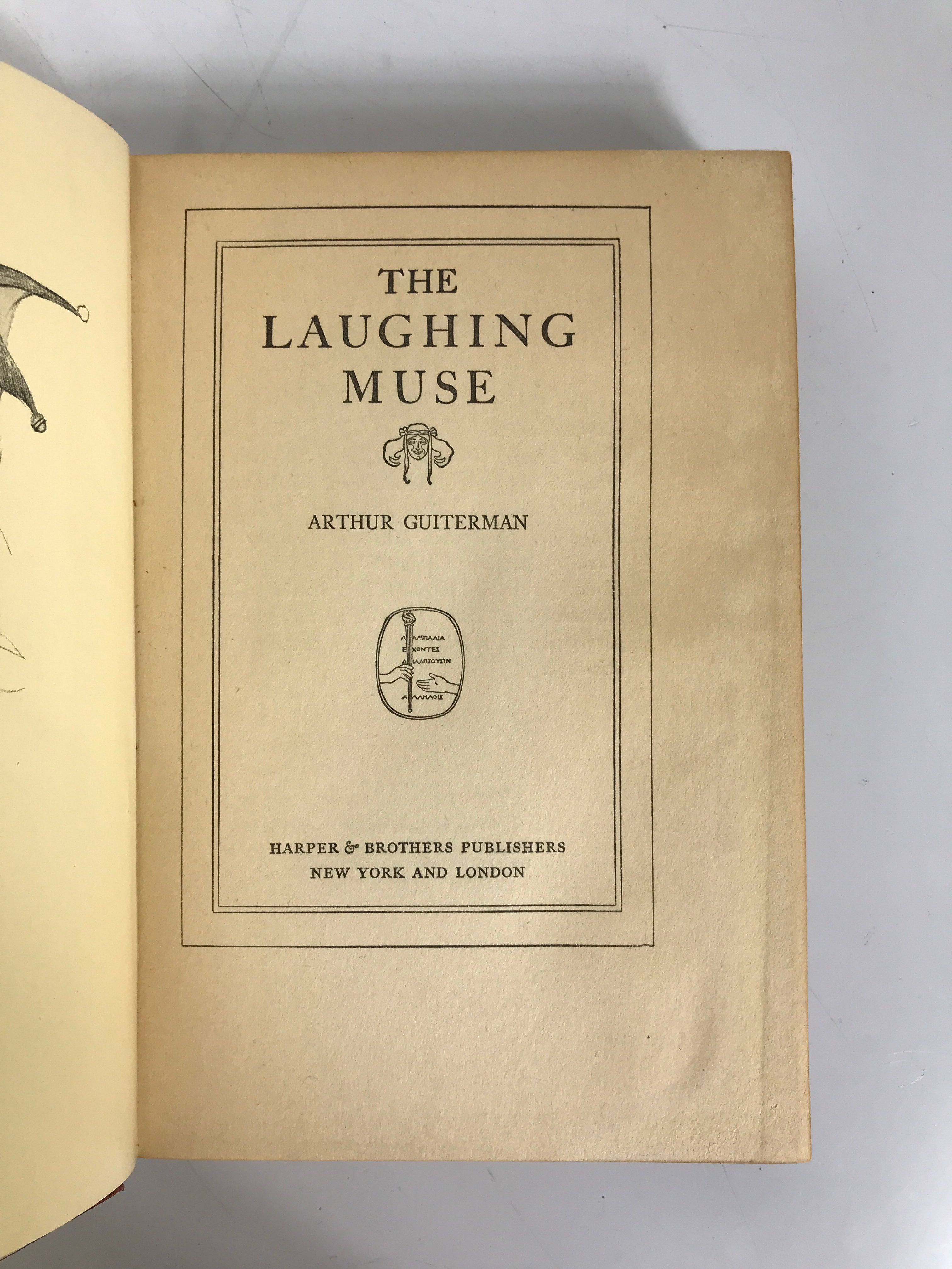 The Laughing Muse Arthur Guiterman Signed/Dated 1st Edition HCDJ