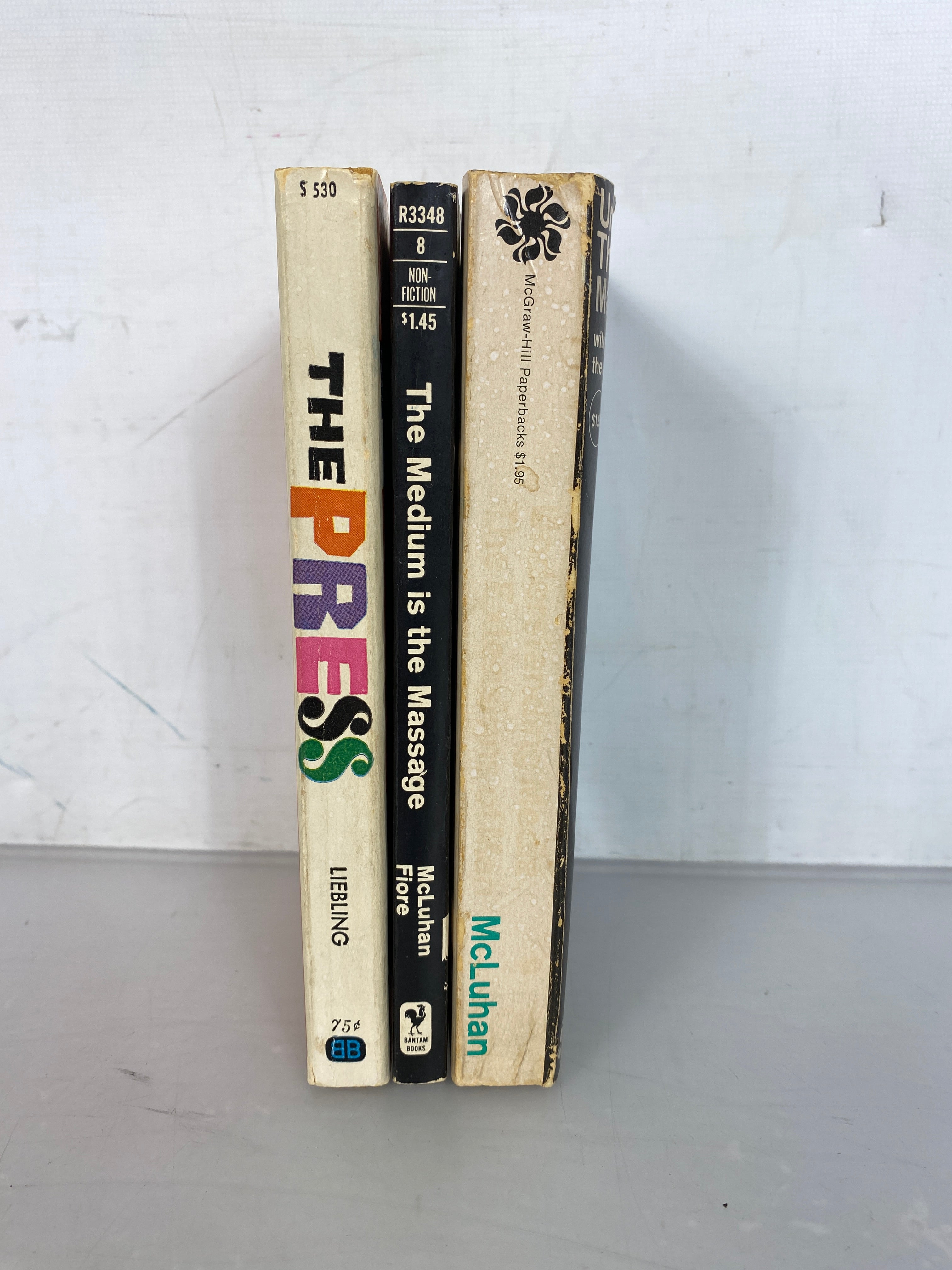 Lot of 3 Media Studies Books 1961-1967 Vintage Trade Paperbacks