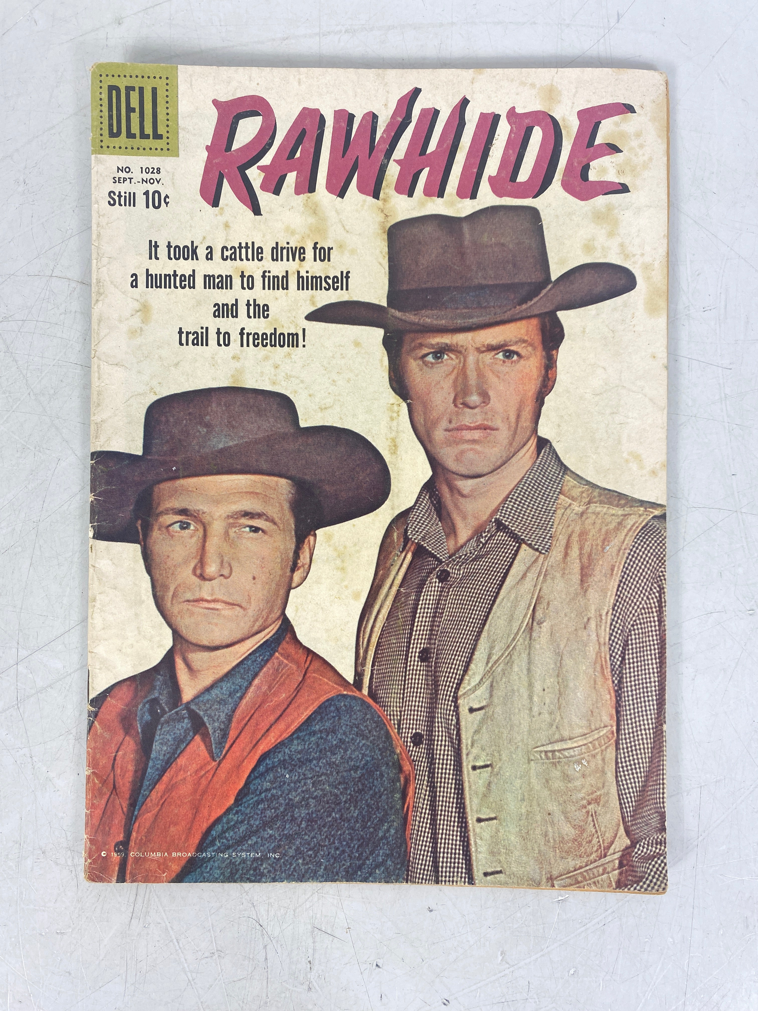 Dell Comics Rawhide Clint Eastwood cover No. 1028 1959