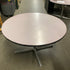 Grey Top Round Table w/ Chrome Metal Base